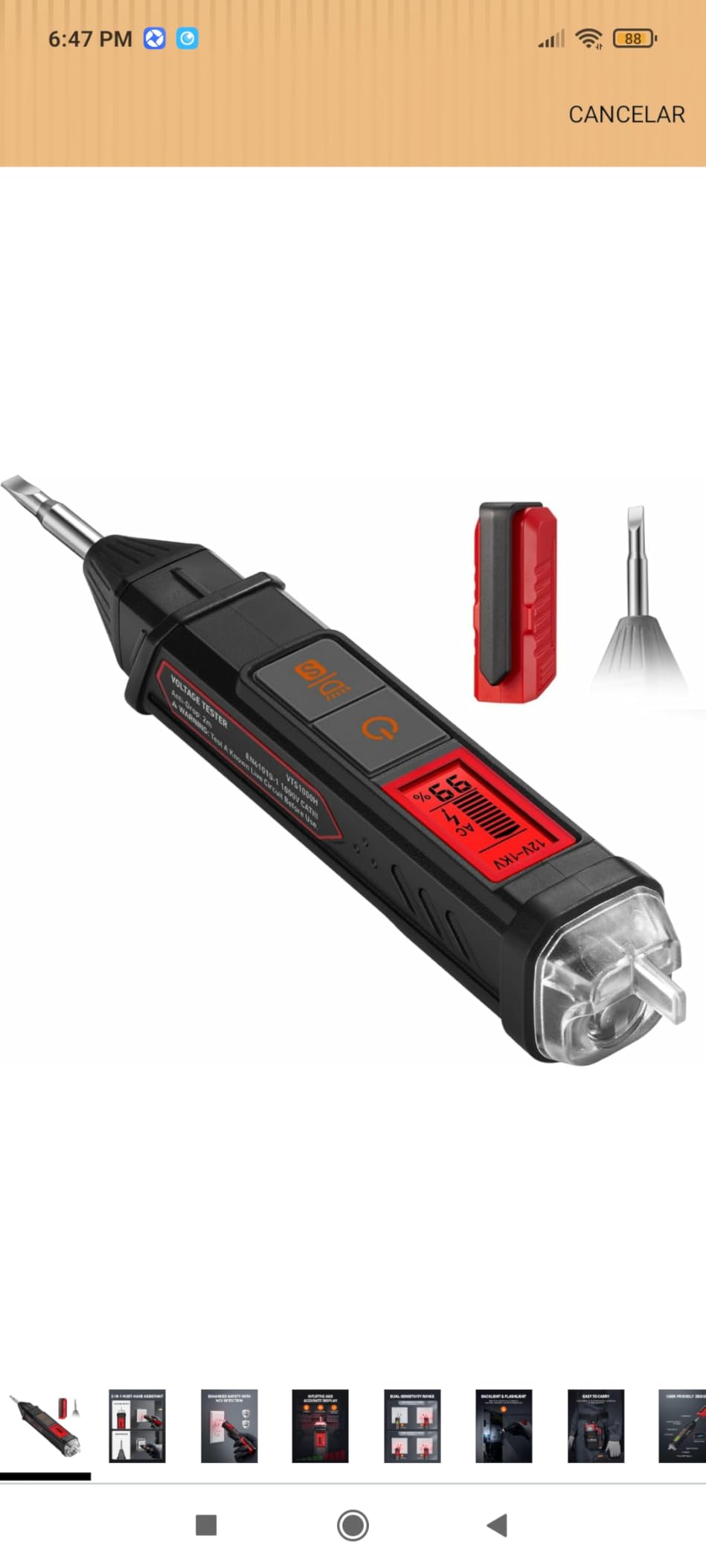 AstroAI VTS1000H Voltage Tester with Screwdriver, Non-Contact Electrical Tester, Dual Range AC 12V/70V-1000V, LCD Percentage Display customer photo 2
