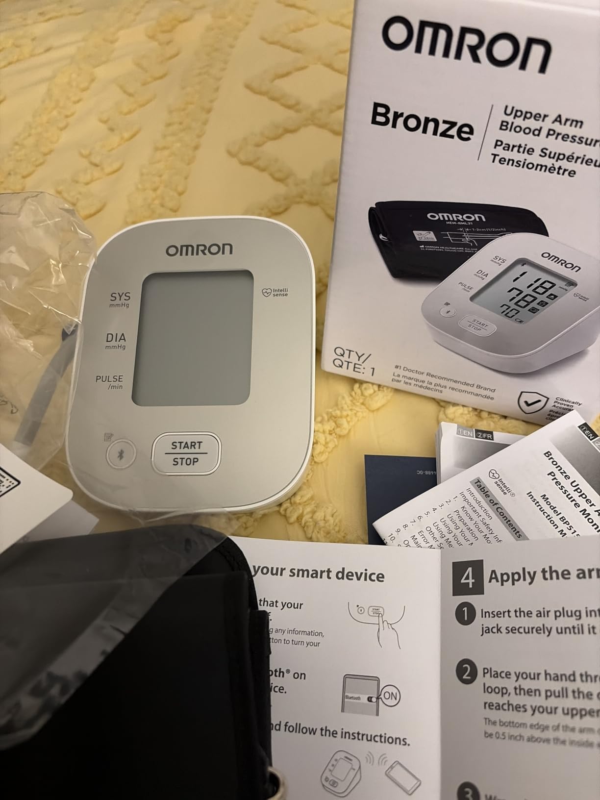 OMRON Bronze Blood Pressure Monitor for Home Use & Upper Arm Blood Pressure Cuff - #1 Doctor & Pharmacist Recommended Brand - Clinically Validated - Connect App customer photo 1