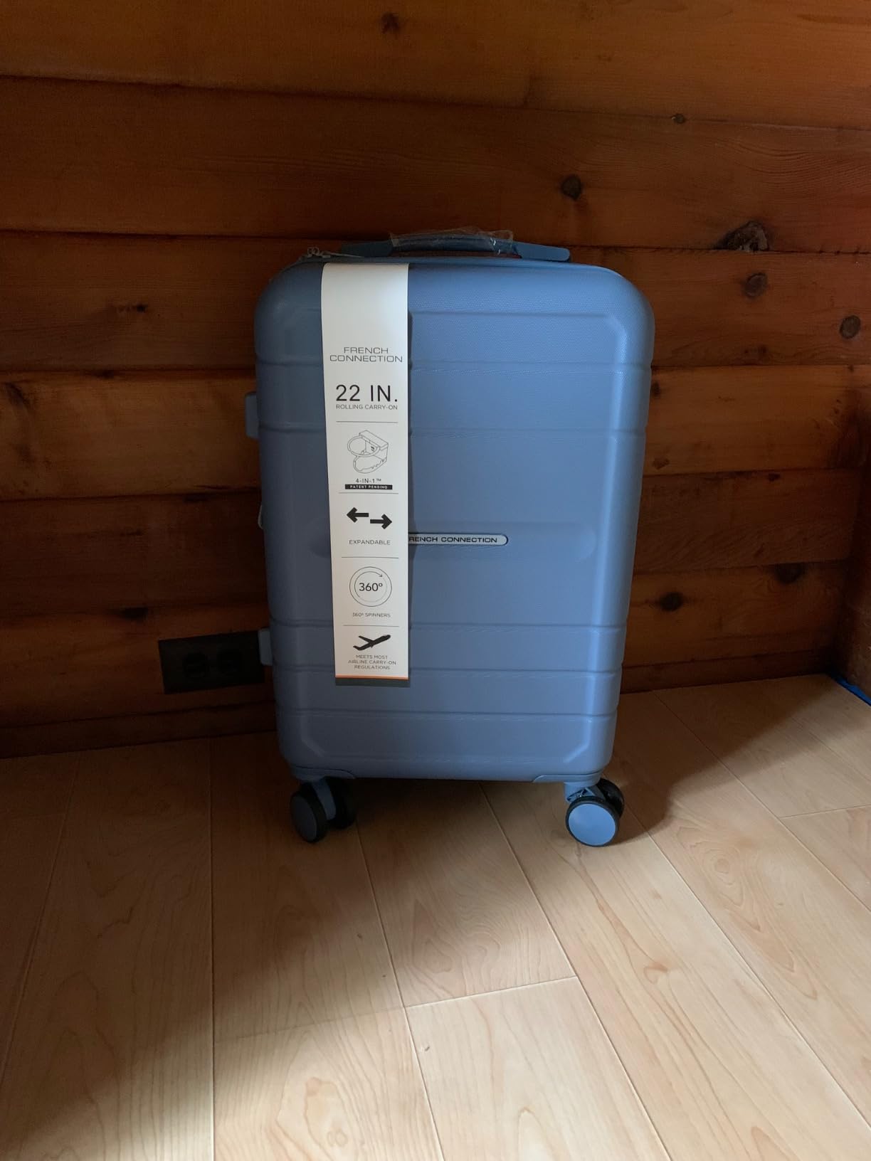 French Connection St. Martin Carry-On Luggage with Cup Holder/USB Ports, Black customer photo 1