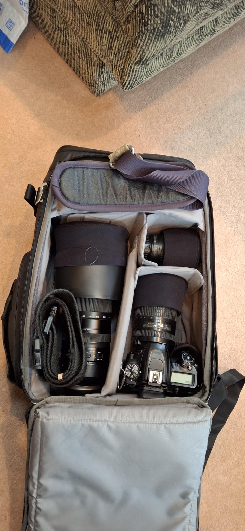 K&F CONCEPT Camera Backpack, 25L Expandable Camera Bag with Rain Cover | with Tripod Holder & 15.6in Laptop Compartment, Quick Access & Water Resistant for Canon/Nikon/Sony/DJI/DSLR Mirrorless, B06 customer photo 2