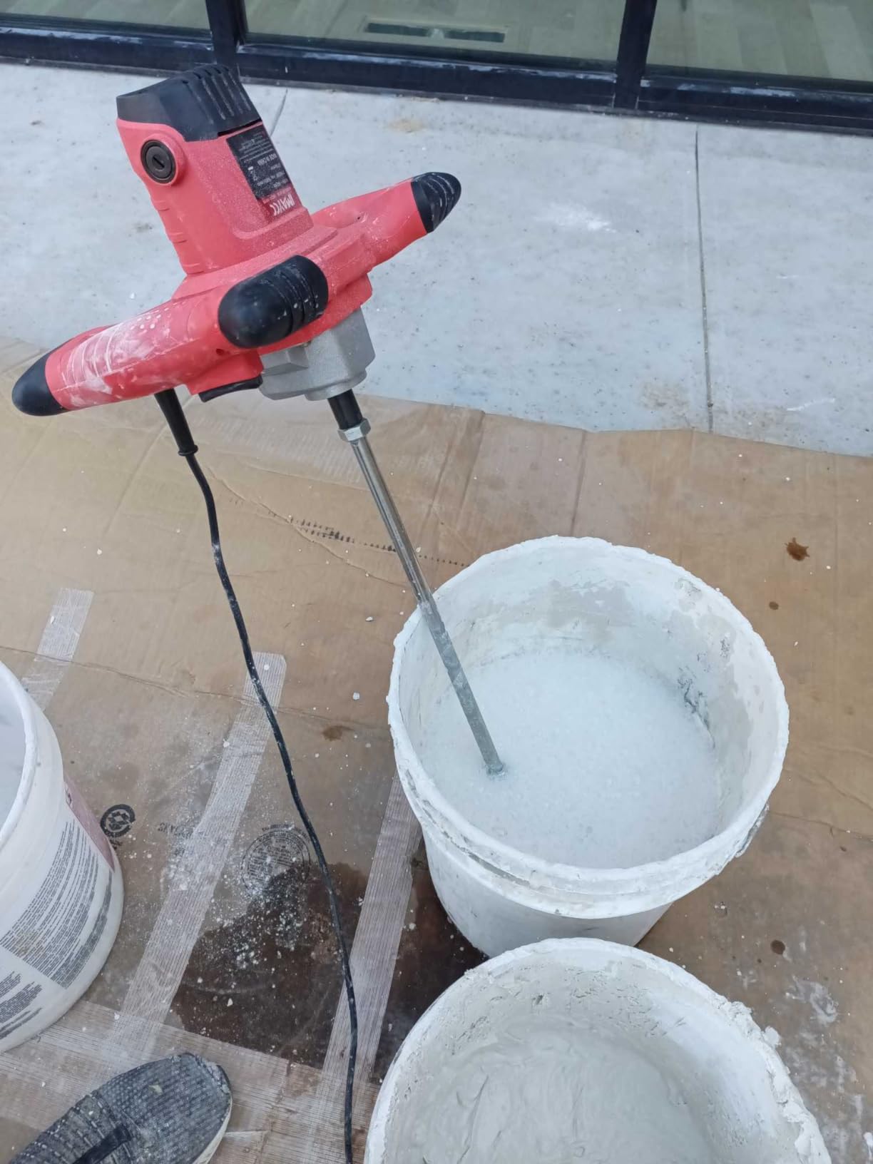IMAYCC Cement Mixer 2100W, Portable Concrete Mixer, 110V Handheld Mud Mixer for Mortar, Paint, Grout, Plaster, Thinset customer photo 1
