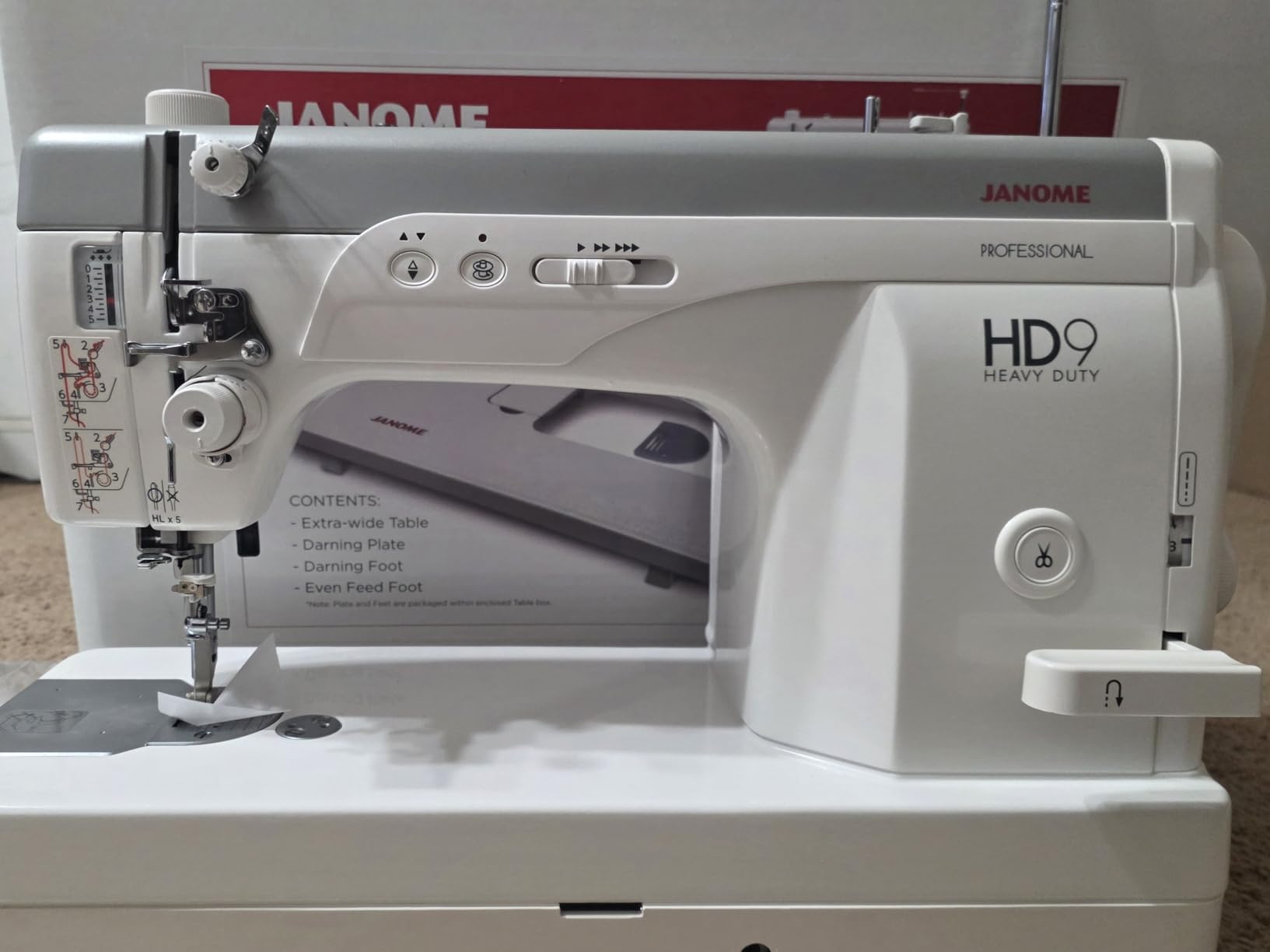 Janome HD9 Heavy Duty High Speed Sewing Machine | Extra Large Bobbin, Bonus Bundle customer photo 1