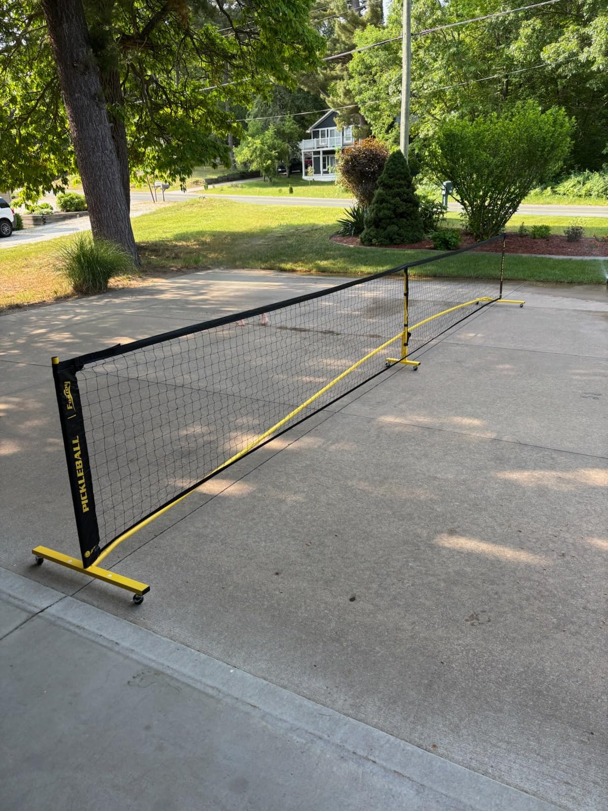 Fostoy Pickleball Set Net with 4 Paddles Pickleballs, 6FT/11FT/22FT | Portable 3-in-1 Pickleball Net with Wheels, Carry Bag, Steady Metal Frame Designed for Backyards, Driveways, and Garages customer photo 2