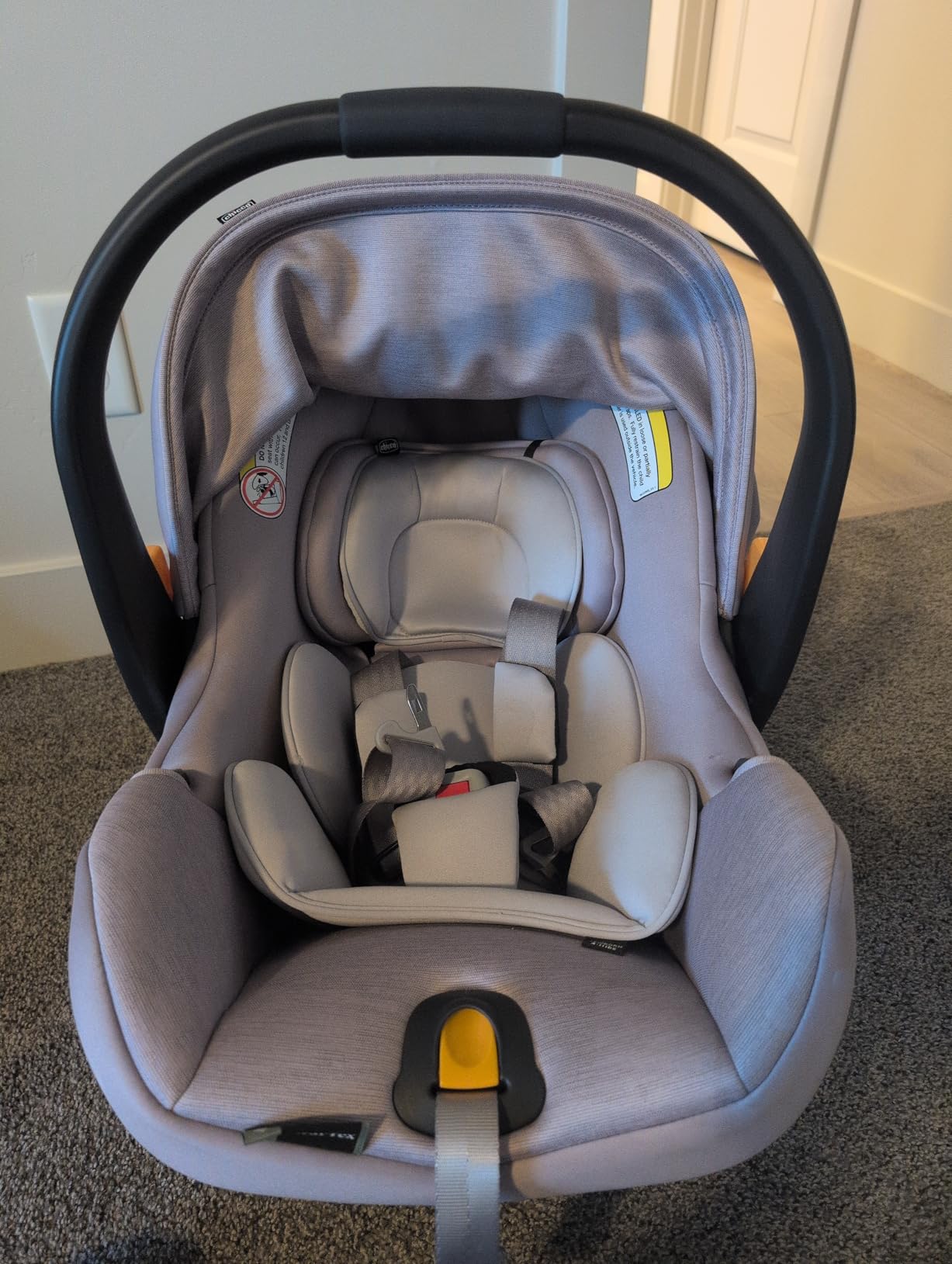 Chicco KeyFit Max ClearTex Infant Car Seat and Base, Rear-Facing, 4-30 lbs | Lupine/Purple, flame retardant-free ClearTex, GREENGUARD Gold, stroller-compatible infant car seat, baby travel item customer photo 2