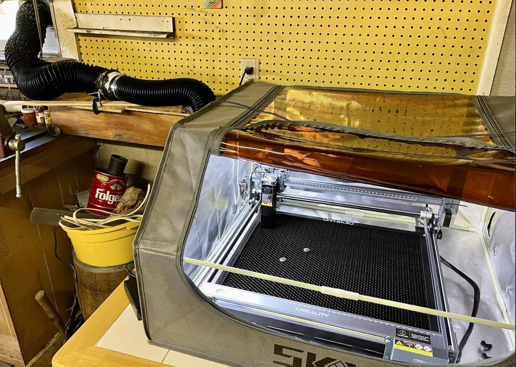 CREALITY FALCON 10w Laser Engraver with Air Assist, Laser Engraving Machine with Rotary Roller, 72W High Precision Laser Cutter and Engraver for Wood, Metal, Acrylic, Cylindrical Objects, Tumblers customer photo 1
