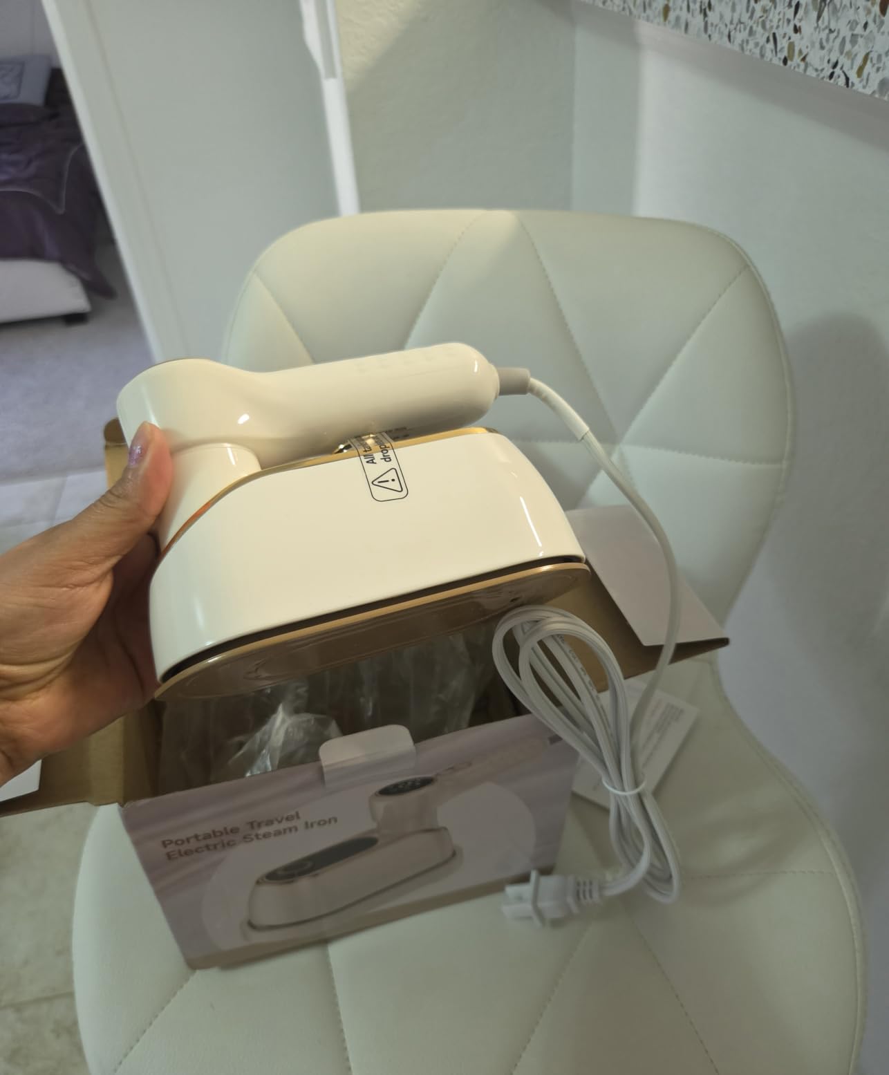 NIASSO Travel Steamer, 1200W Portable Handheld Fabric Steamer for Clothes | 4 Modes with LCD Display, Powerful Wrinkle Remover, 150ML Water Tank, 10S Fast Heat-Up, 120V Only customer photo 1