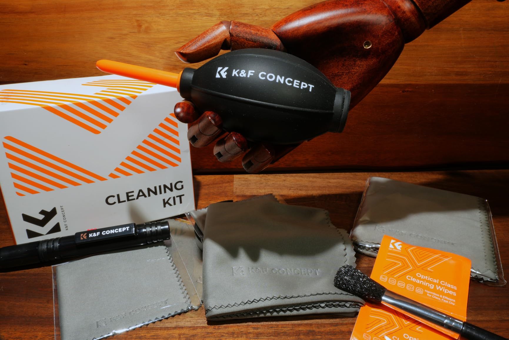 K&F CONCEPT 15 in 1 Camera Pro Cleaning Kit for DSLR and Sensitive Devices | 60ml Purified Water, Strong Blower, Multifunctional Pen, Portable Cloth, MK04 customer photo 1