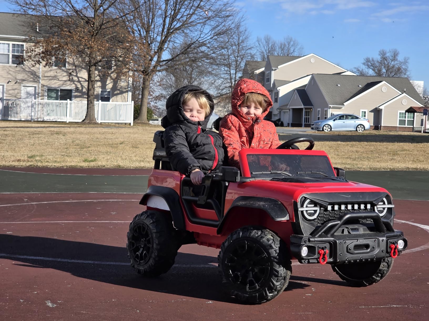 Best Choice Products Kids 24V 2-Seater Electric Ride On Car Truck w/ 132lb Weight Capacity, Parent Control, Bluetooth, LED Lights - Black customer photo 2