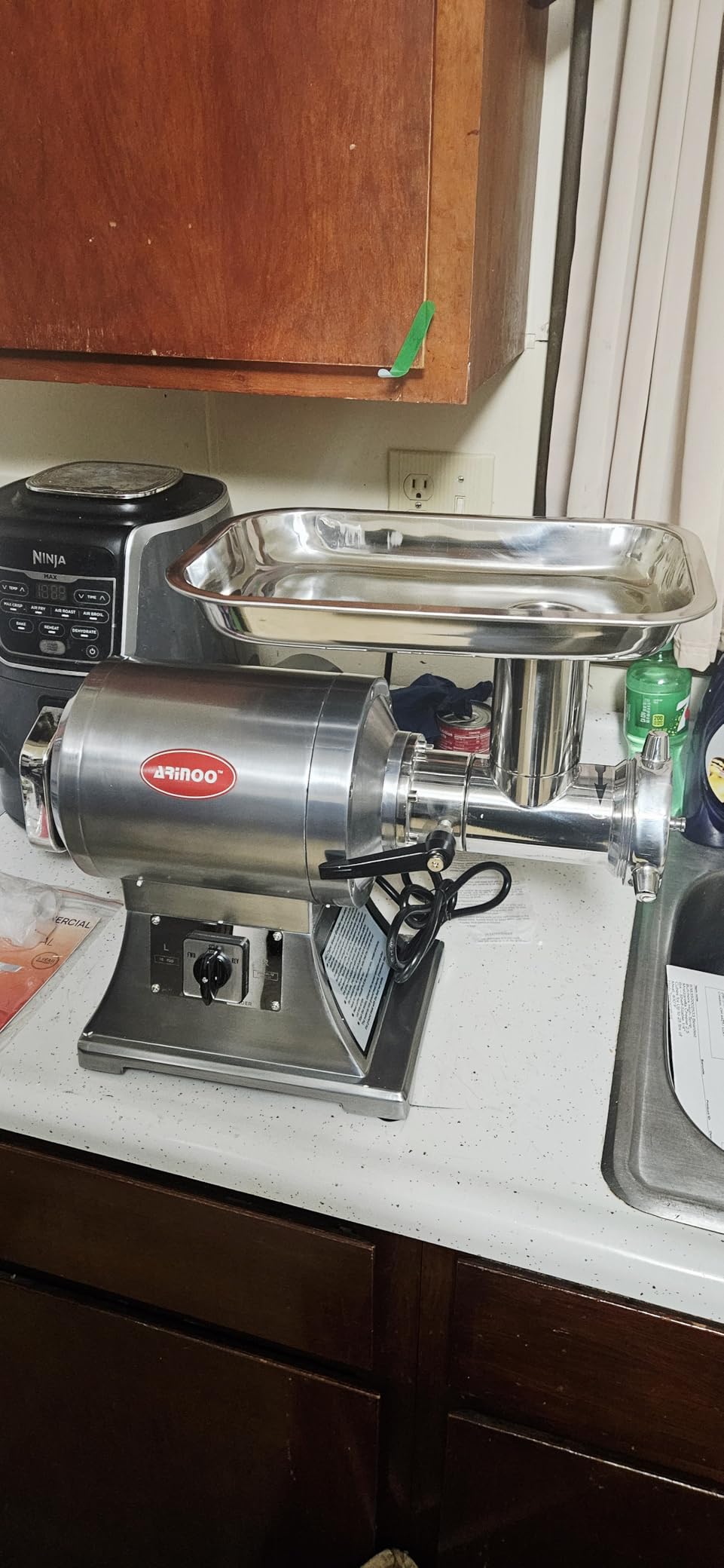 Commercial Meat Grinder #12C, 0.9HP Heavy Duty Stainless Steel Industrial Meat Mincer w/2 Blades & Meat Pusher customer photo 1
