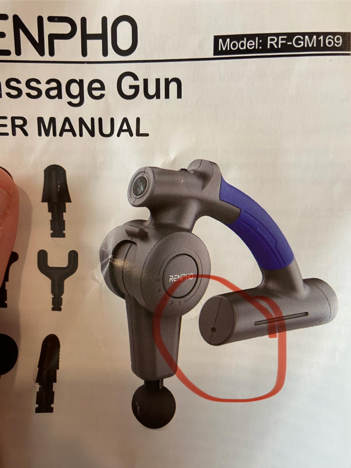 Renpho Active Thermacool Massage Gun Deep Tissue with Heat & Cold, 5 Speeds | Back Massager for Deep Tissue Muscle Relief, Percussion customer photo 1