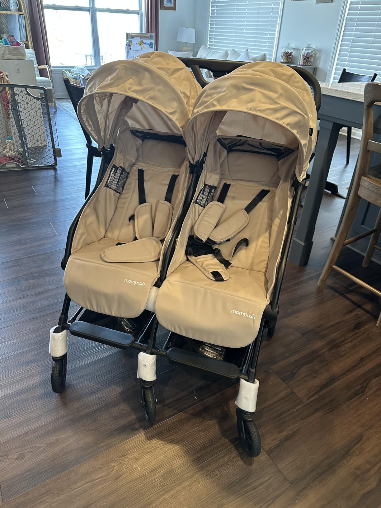 Mompush Lithe Double Stroller, Lightweight Side by Side, Infant & Toddler customer photo 1