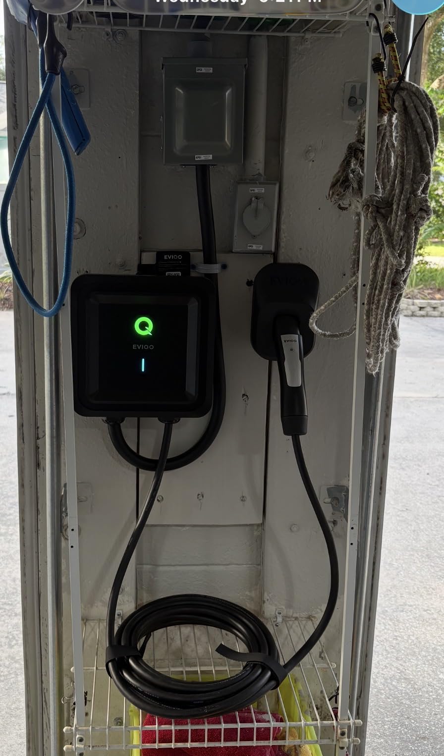 Level 2 EV Charger NACS 48A - Hardwired 240V Wall Charging Station, 25ft Cable, Enhanced WiFi, Smart App, Weatherproof Indoor/Outdoor (IP66) - Tesla Compatible customer photo 1