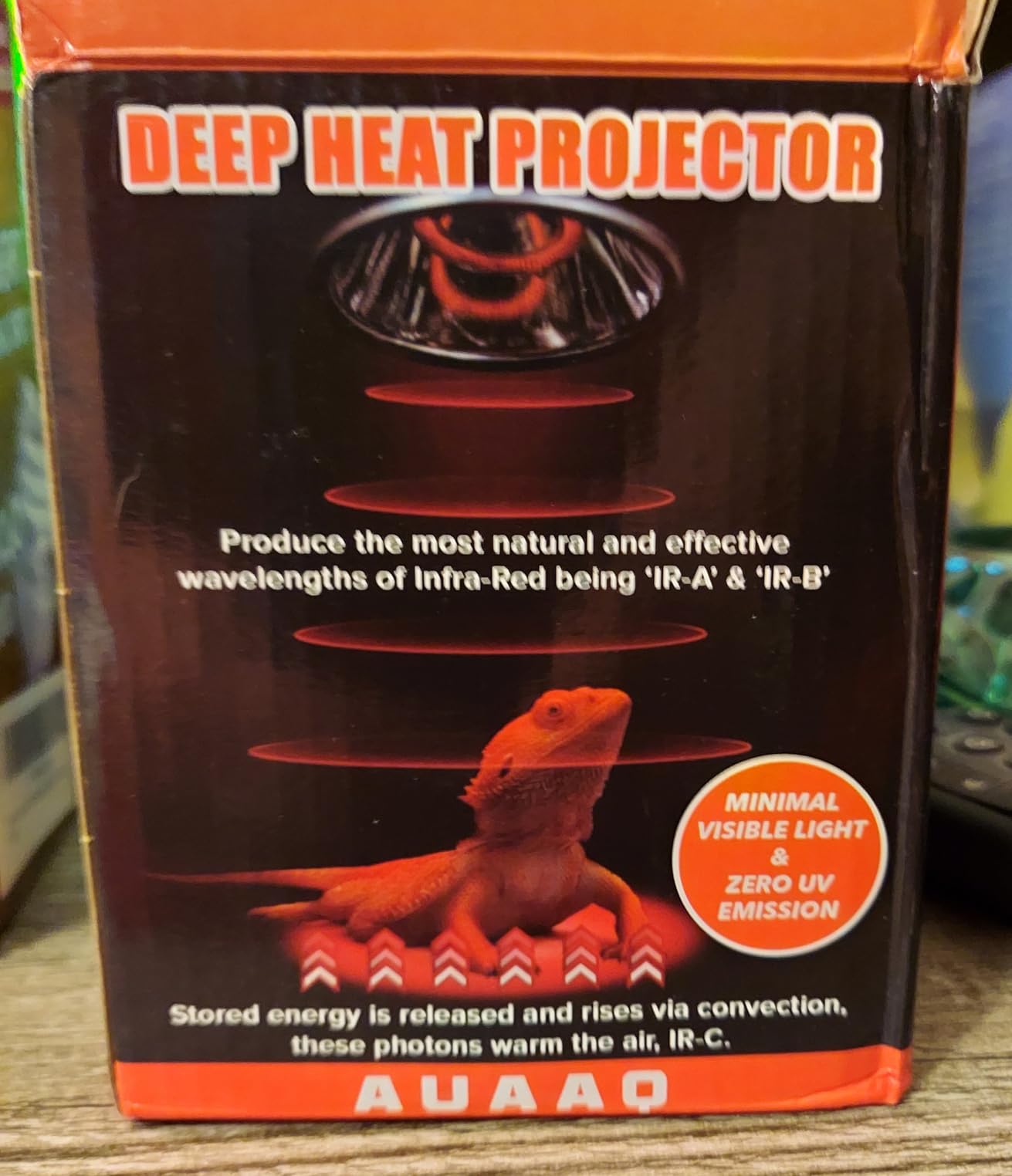 100W Deep Heat Infrared Projector Lamp for Reptiles, Emits both Infrared A & B Wavelengths, Reptiles Basking Light Heat Lamp Bulbs with Reflector for Bearded Dragons, Turtles, Snakes, Lizards customer photo 1