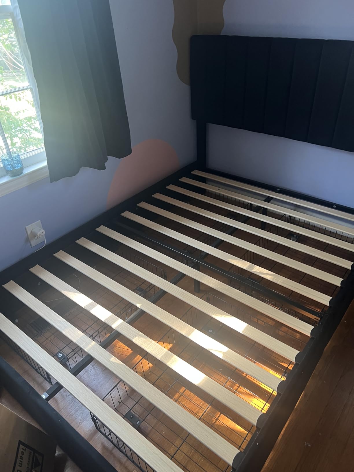 Allewie Queen Size Storage Bed Frame, Vertical Channel Tufted Adjustable Headboard, Velvet Upholstered Platform Bed with 4 Oversized Underbed Drawers, Wooden Slats Support, No Box Spring Needed, White customer photo 2