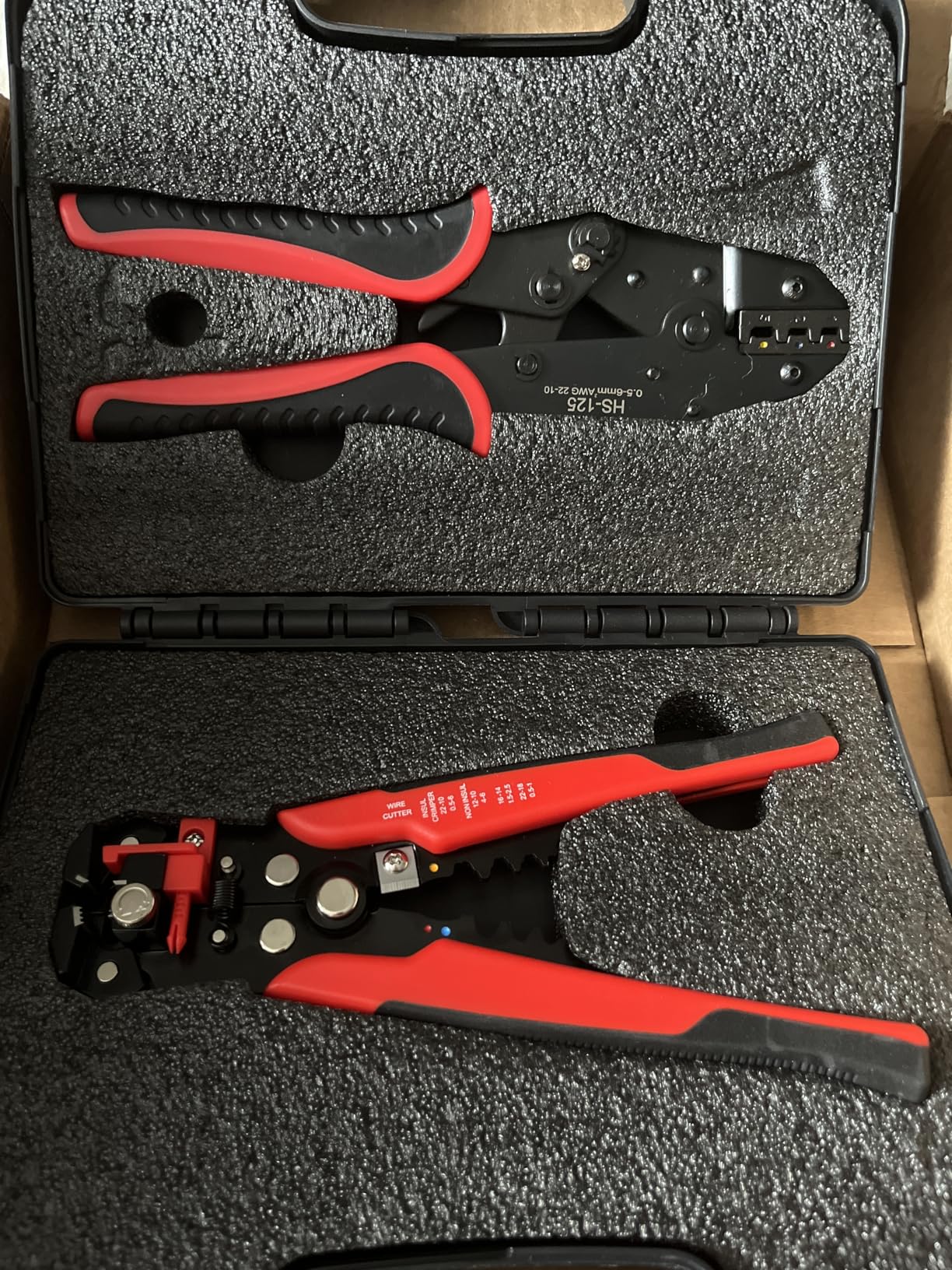 Kuject Wire Stripper Crimping Tool for Heat Shrink Connectors | For 10-22 AWG Insulated Terminals, Self-Adjusting Stripper, Ratchet Crimper, For Automotive Marine RV Home DIY Wiring customer photo 1