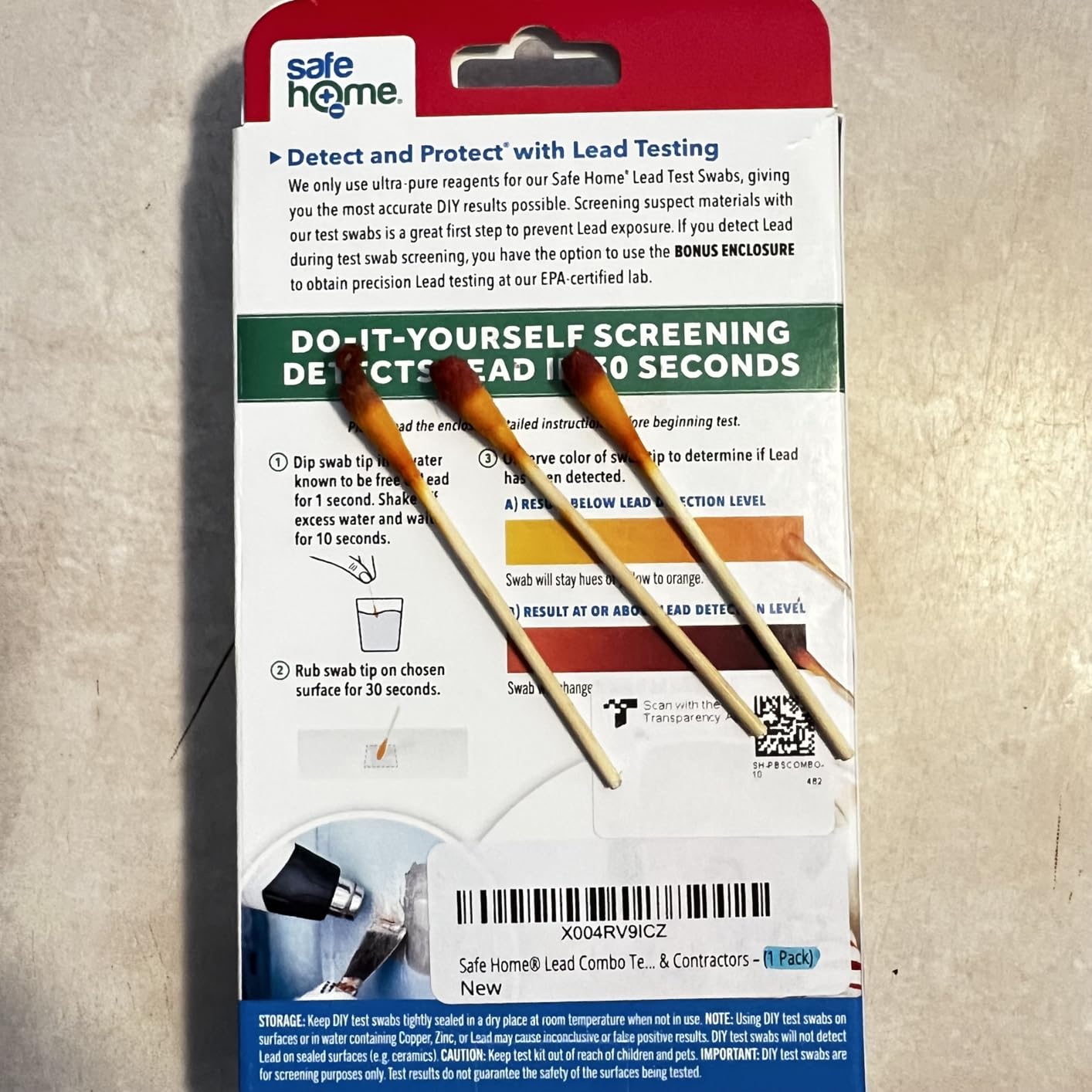 Safe Home Lead in Solids Combo Test Kit - 10 DIY Swabs + Optional Testing at our EPA Certified Lab - Made in the USA for Homeowners & Contractors - (1 Pack) customer photo 2