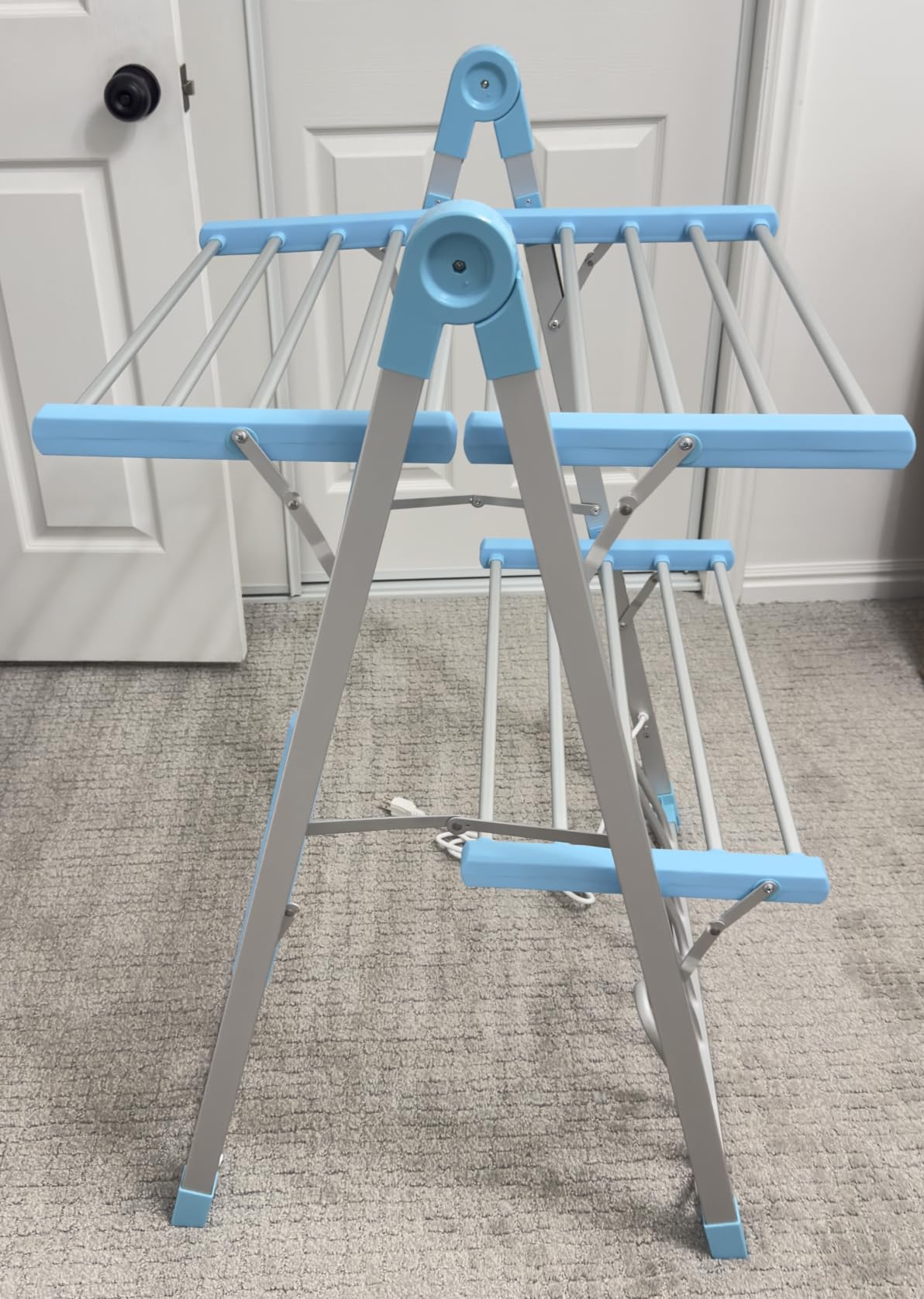 Heating Clothes Drying Rack Foldable Shoes Socks Silvery Gray | Indoor Clothes Drying Rack Foldable Dryer Racks for Laundry Drying Indoor Clothing Racks for Drying Clothes Horse customer photo 1