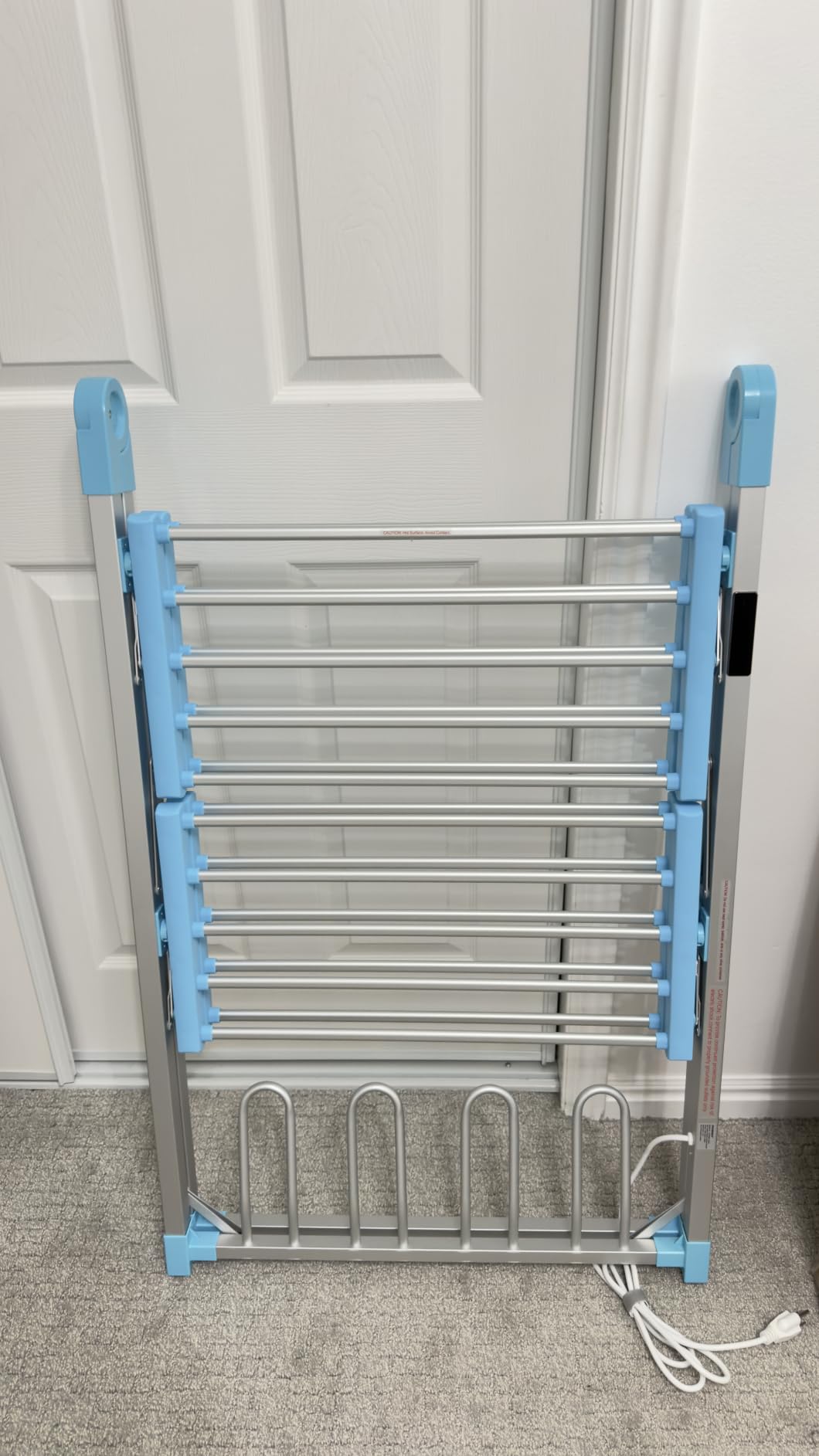 Heating Clothes Drying Rack Foldable Shoes Socks Silvery Gray | Indoor Clothes Drying Rack Foldable Dryer Racks for Laundry Drying Indoor Clothing Racks for Drying Clothes Horse customer photo 2