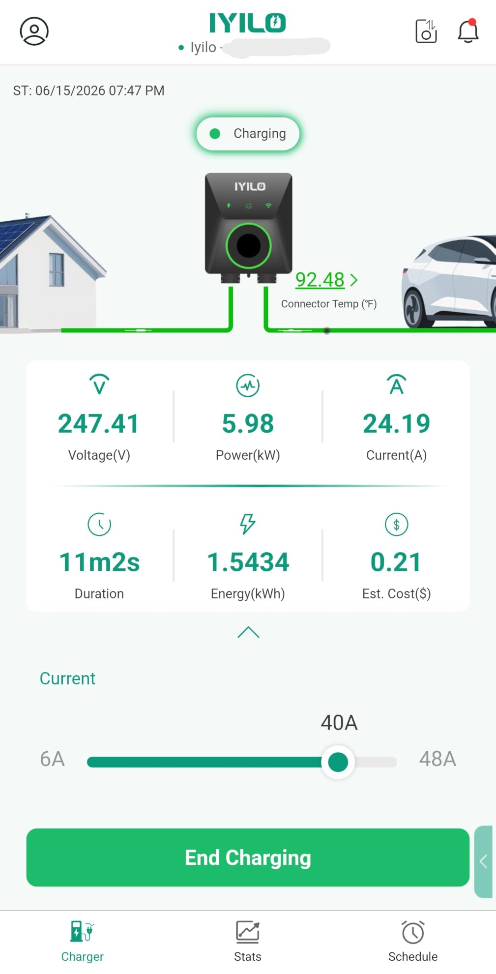 Level 2 EV Charger, 48Amp/11.5KW/240V, UL 2594, ETL & Energy Star | J1772 Wall EV Charger with Dual Temp Sensors, Power Sharing, Dynamic Load Balancing, RFID, Smart APP customer photo 1