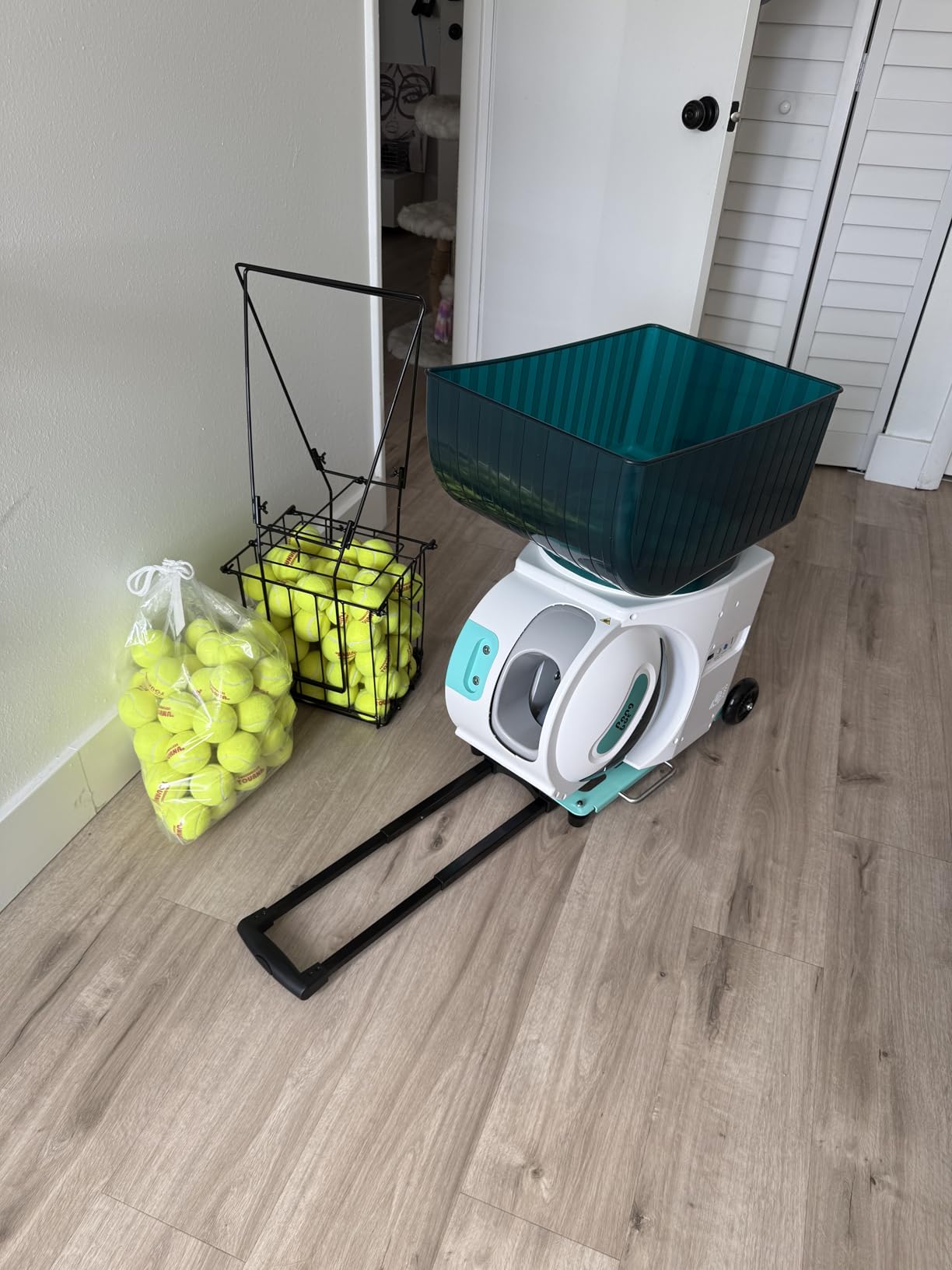 Tennis Ball Machine, APP and Remote Control, Custom Drills, 150 Ball Capacity, Max 80mph, 8+ Hours of Endurance, Dual Motor for Topspin and Backspin, PACE S customer photo 1