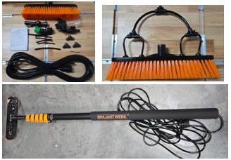 Briliantwerk Solar Panel Cleaning Brush 20 ft Extension Pole | Water Fed Pole Brush with Soap Dispenser for Solar Panels, Windows and Siding - Heavy Duty, Streak-Free Solar Cleaning Kit customer photo 1