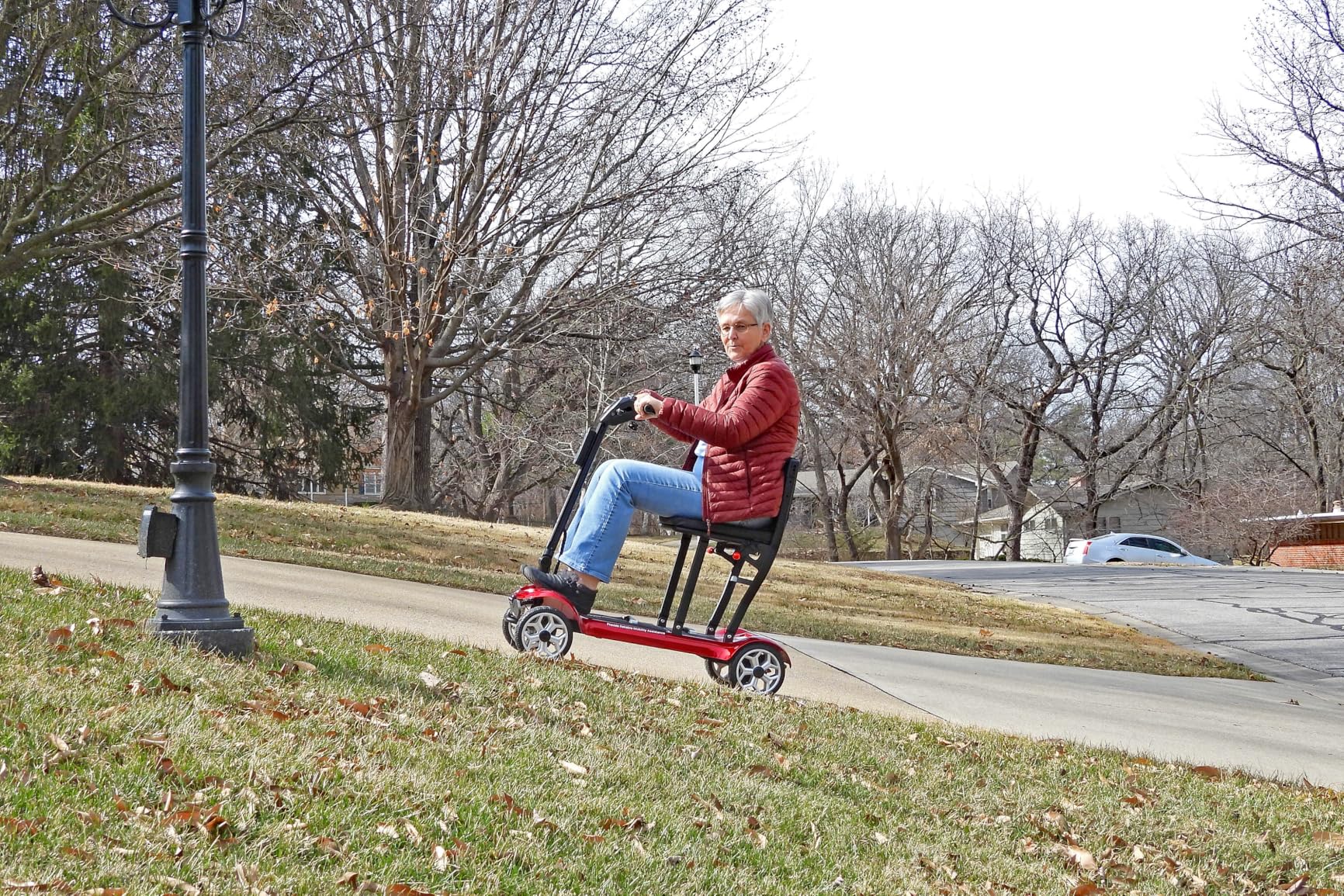 Aotedor Ultra Lightweight Mobility Scooter for Adults, 36 lbs Foldable Electric Scooter with Dual Lithium Batteries, 22 Miles Range Portable Travel Scooter for Seniors, Airline Approved customer photo 2