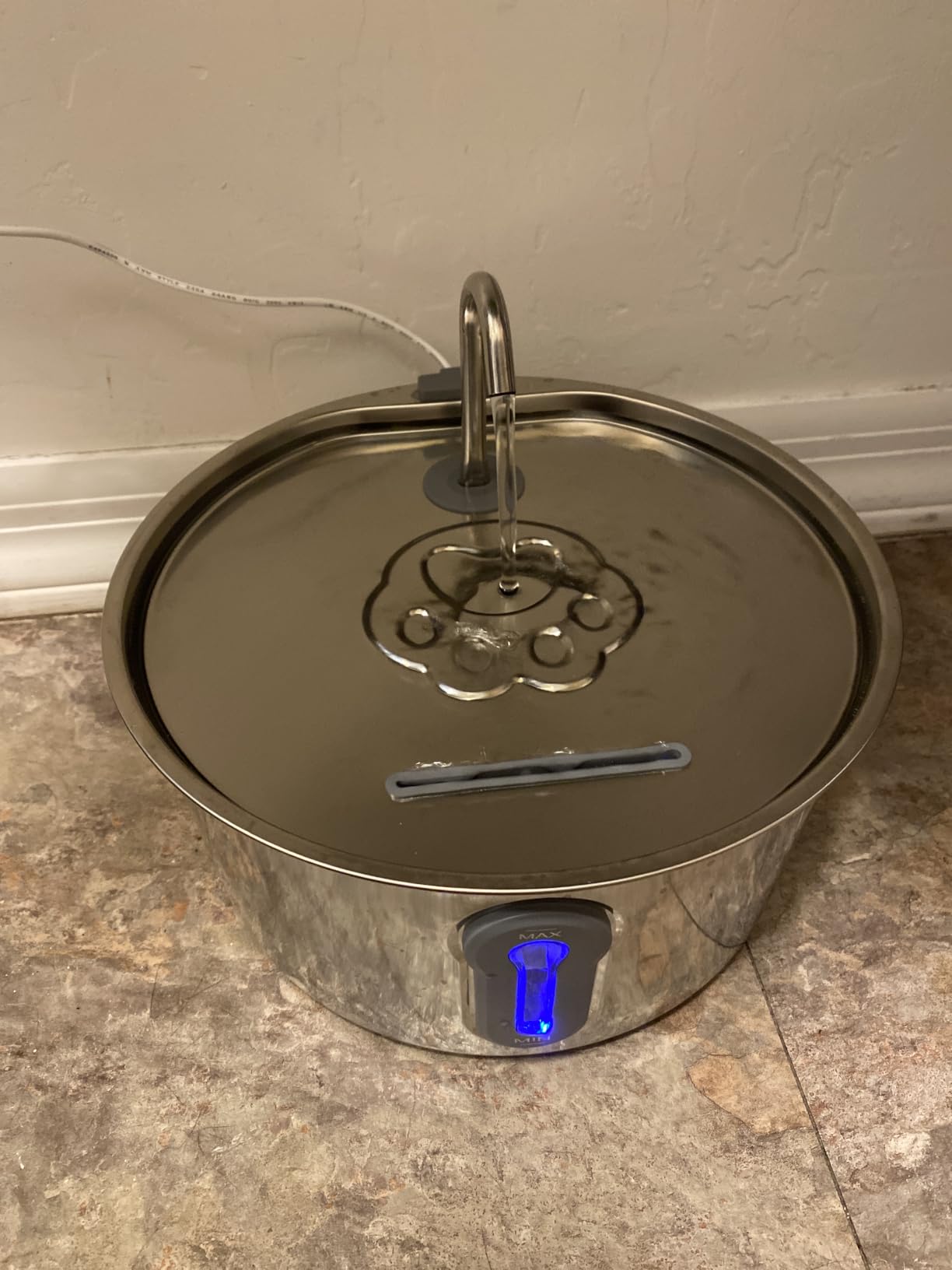 4L/135oz Large Cat Water Fountain Advanced 304 Stainless Steel with Detachable Tank, Easy to Clean, Automatic Pet Fountain Quiet Cats Water Dispenser, Dogs (135oz Large Cat Fountain) customer photo 1