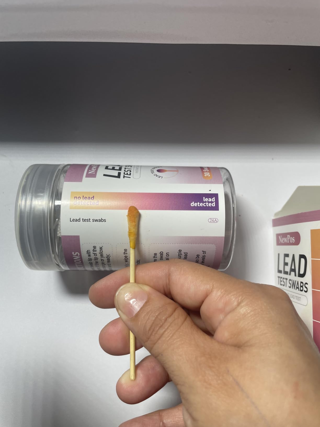 NewPos Lead Test Kit: 30 Swabs Upgraded Formulated Lead Paint Test Kit | Accurately Detector Testing for Dishes Paint Cups Ceramics & All Surfaces Results in 30 Seconds customer photo 1