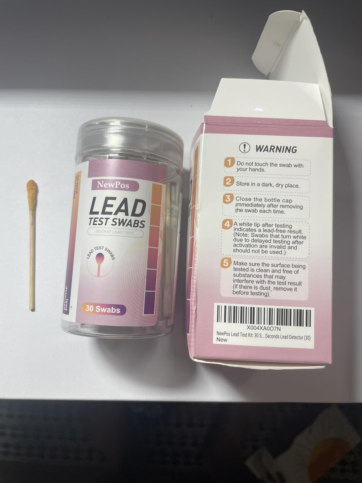 NewPos Lead Test Kit: 30 Swabs Upgraded Formulated Lead Paint Test Kit | Accurately Detector Testing for Dishes Paint Cups Ceramics & All Surfaces Results in 30 Seconds customer photo 2