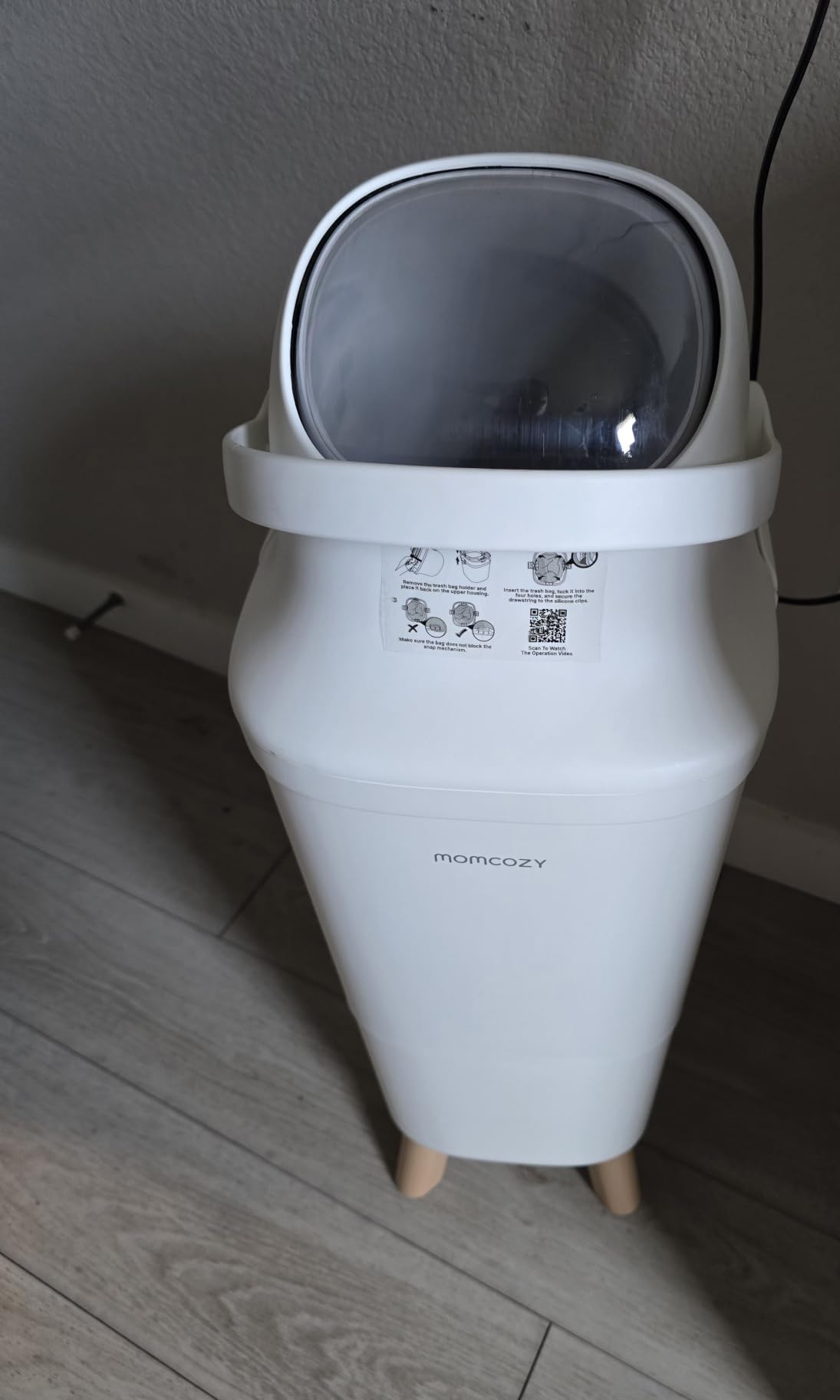 Momcozy Diaper Pail with Patented Triple-Seal Odor Control, Wide Opening, Ergonomic Height, Large Capacity with Viewing Window, Childproof Lock customer photo 2