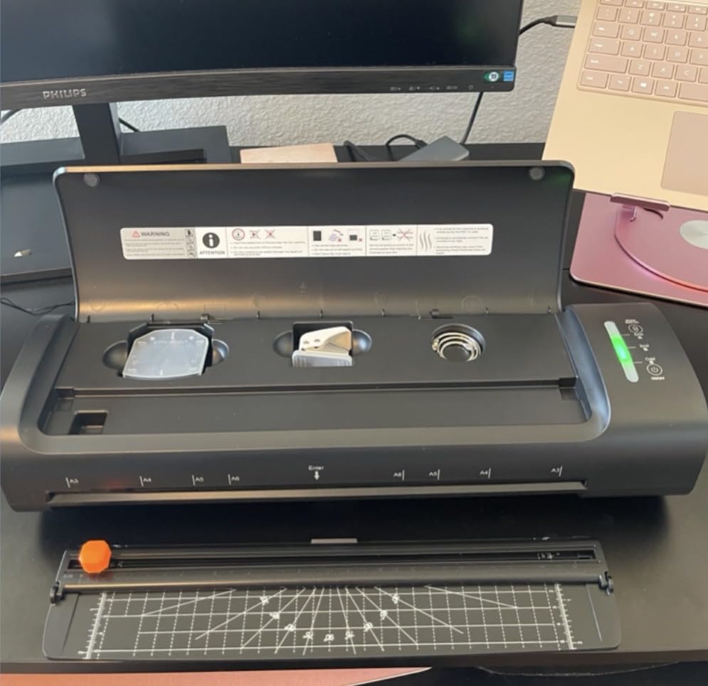 13 Inch Laminator Machine with 30 Laminating Sheets, A3 11-in-1 Hot & Cold Thermal Laminator for Teachers, 60S Fast Warm-Up, 450mm/min, Never-Jam Design Laminate Machine for Home, Office, School customer photo 1
