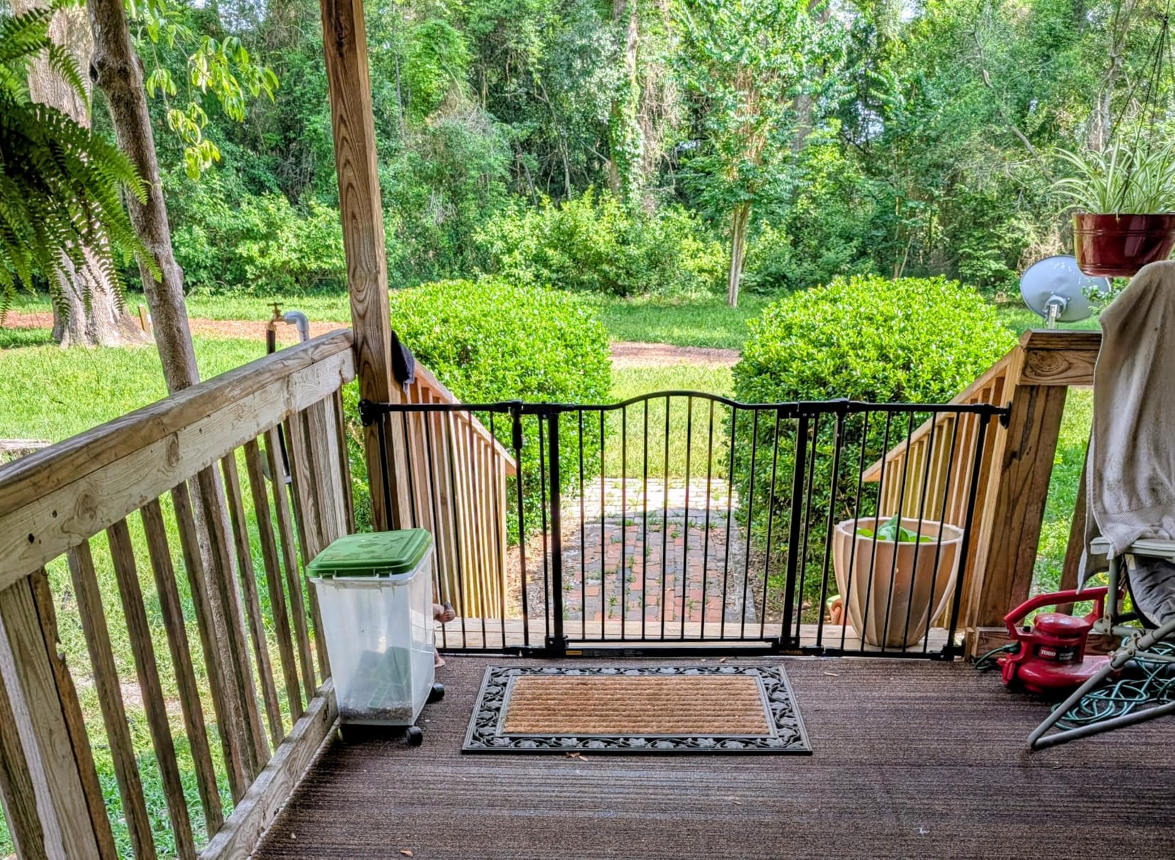 Toddleroo by North States - Deluxe Decor Universal Fit Safety Gate: Hardware Mounted Extra Wide Metal Baby Gate with Tall Baseboard Mounts, Adjustable Child Gate; 38.3