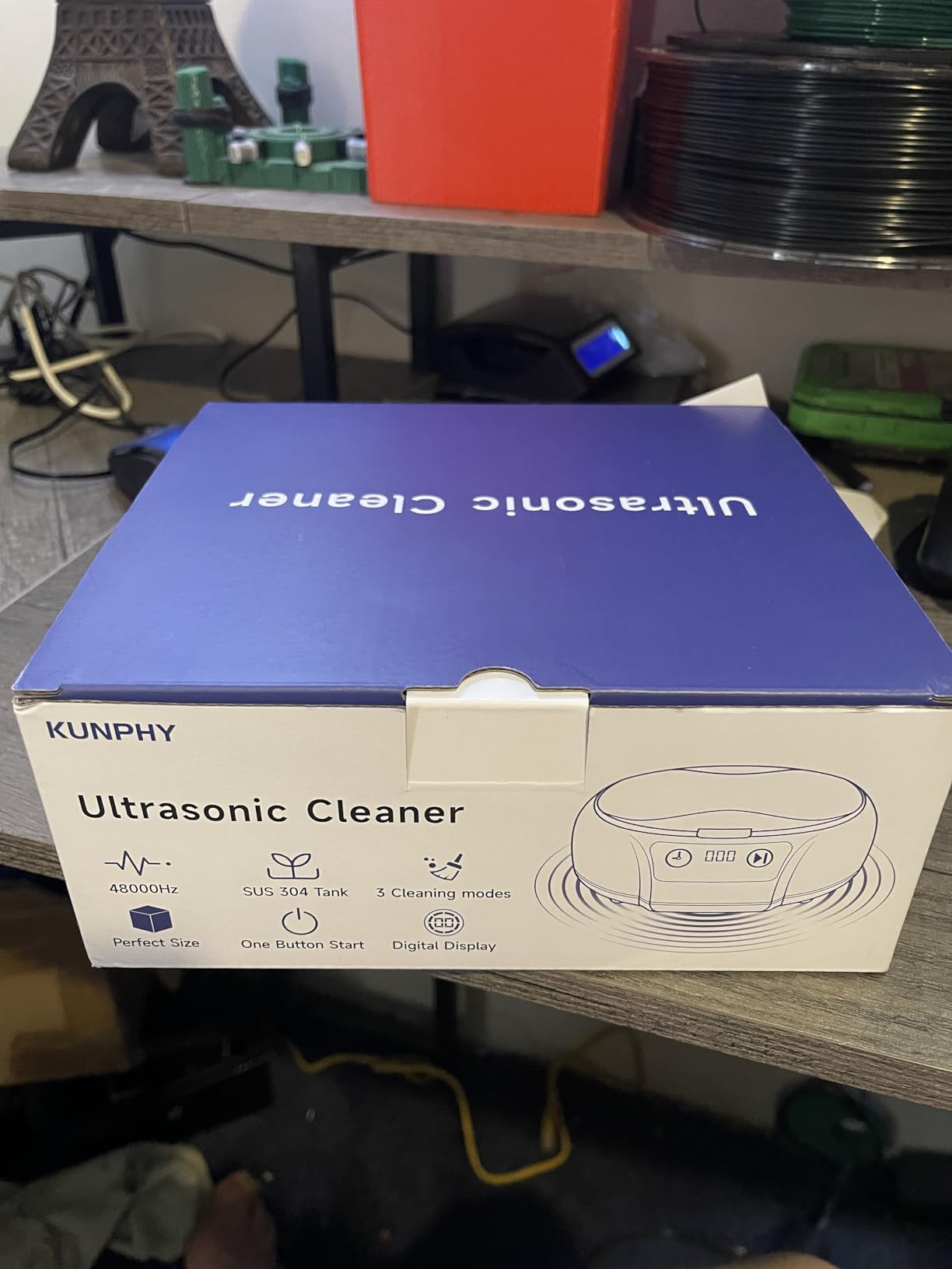 Ultrasonic Jewelry Cleaner, 400ml Sonic Cleaner for Rings, Glasses | 4 LED Light & Display, 48kHz Ultrasonic Cleaner, 400ml 304 Tank, Quiet 45dB, Dual 5/10min Timers, Overheat Protection, White customer photo 2