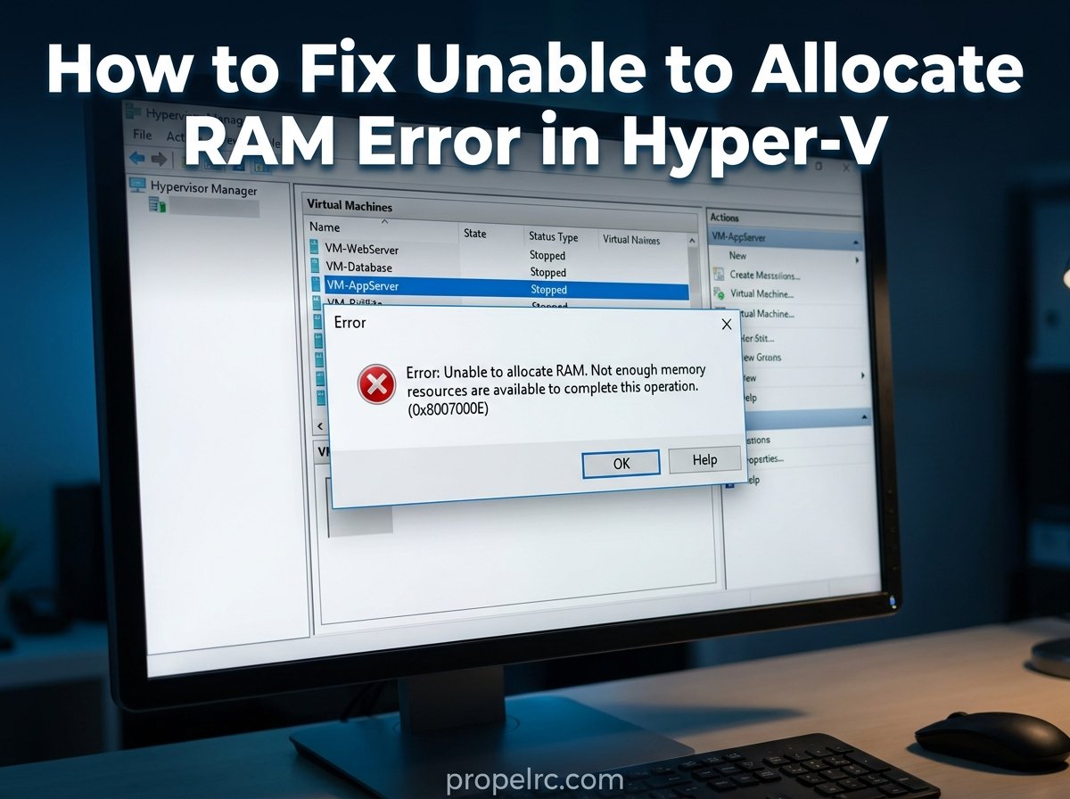 Fix Hyper-V RAM Allocation Error (0x800705AA) – 5 Proven Solutions 2026