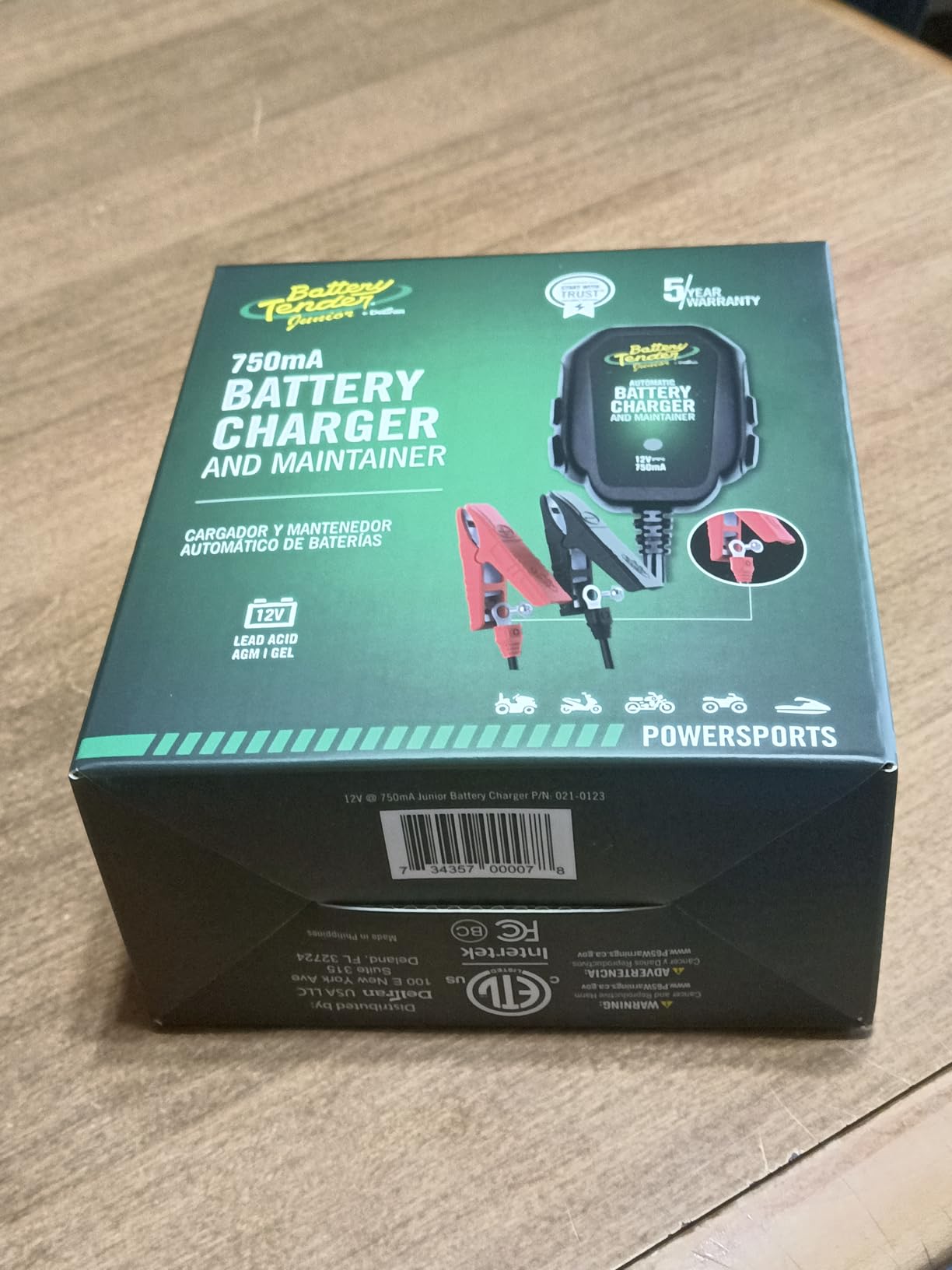 Battery Tender Junior 12V, 750mA Charger and Maintainer: Automatic 12V Powersports for Motorcycle, ATVs, and More - Smarter Than a Trickle Charger - 021-0123 customer photo 1