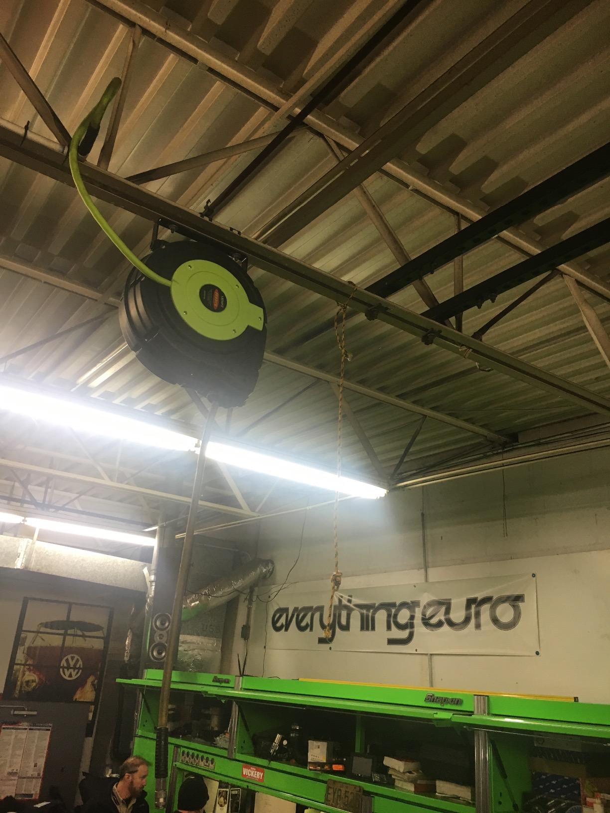 Flexzilla Retractable Enclosed Plastic Air Hose Reel, 3/8 in. x 50 ft., Heavy Duty, Lightweight, Hybrid, ZillaGreen - L8250FZ customer photo 2