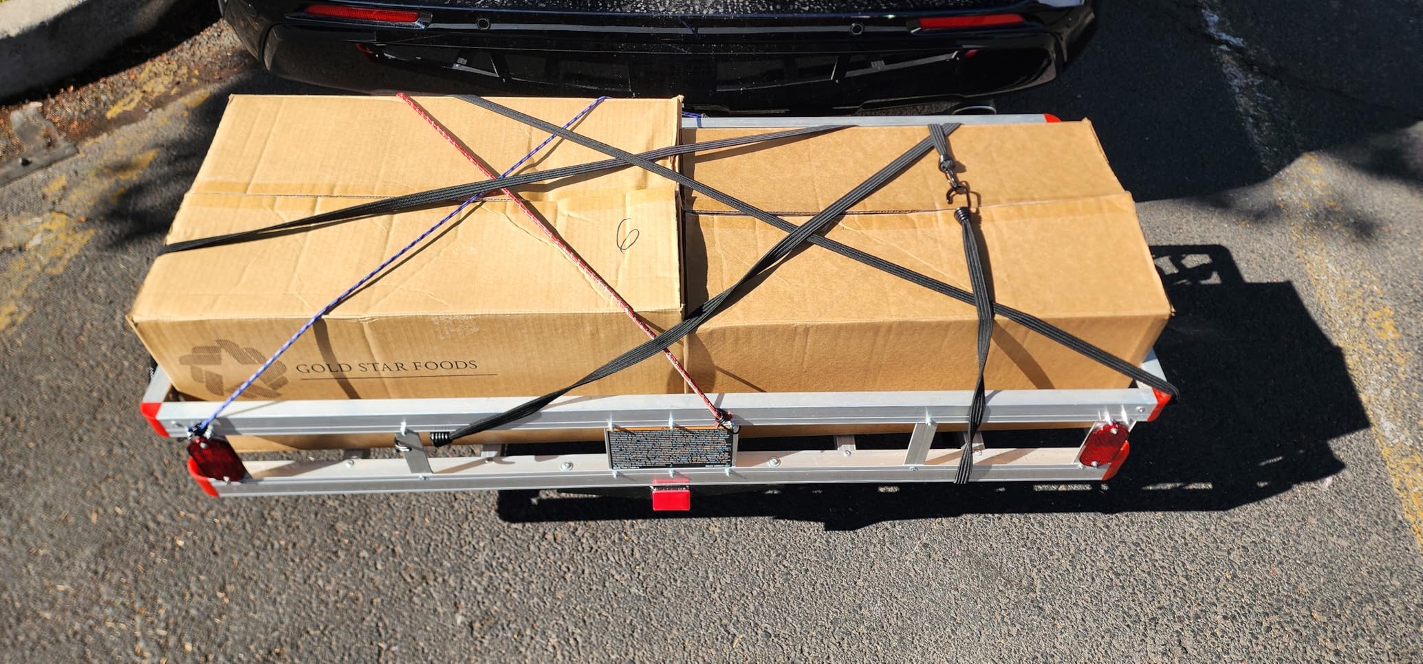 MaxxHaul 70108 Aluminum Cargo Carrier With High Side Rails - Trailer Hitch Mount For RV's, Trucks, SUV's, Vans, Cars With 2