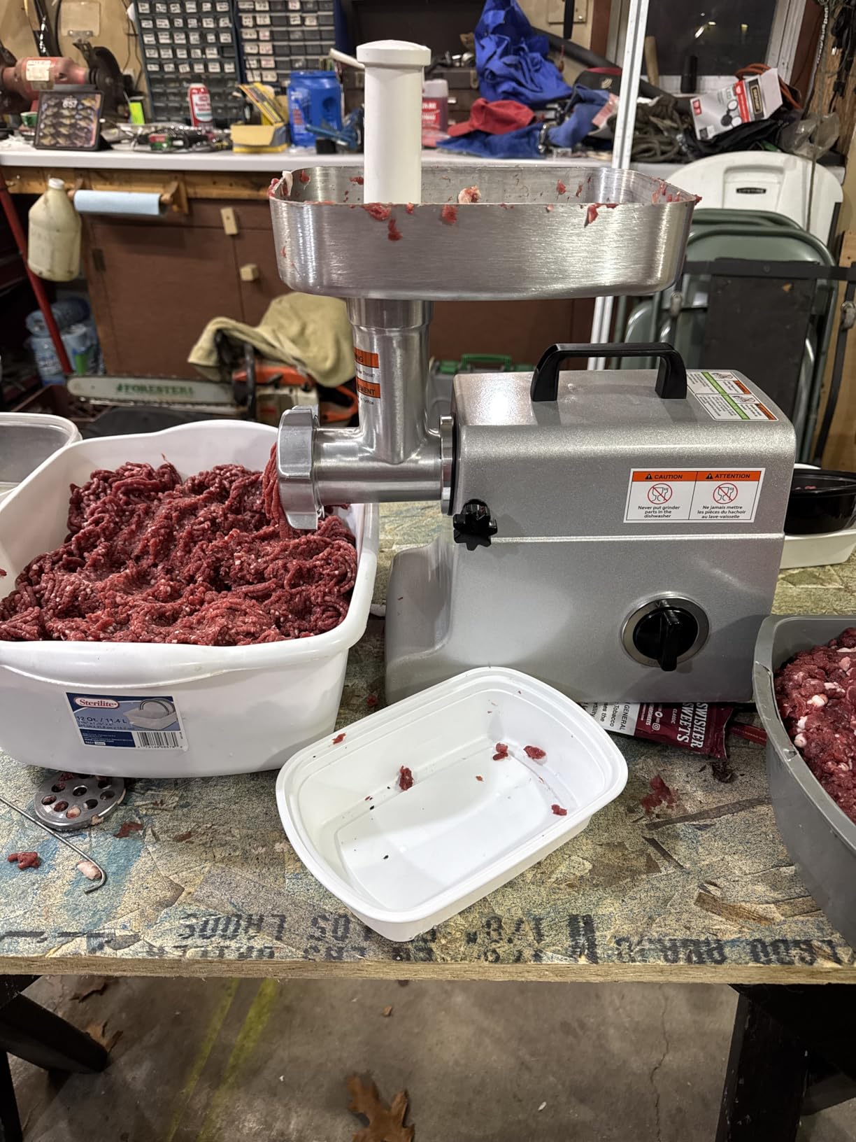 LEM Products MightyBite #8 Meat Grinder, 500 Watt Aluminum Electric Meat Grinder for Home Use, Compact Food Processor for Grinding, Sausage Stuffing, Cooking customer photo 1