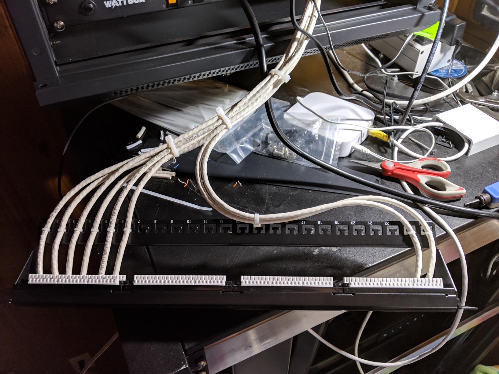 Navepoint Rackmount or Wallmount 24-Port Cat6 Patch Panel RJ45 Ethernet 568A/B Compatible customer photo 1