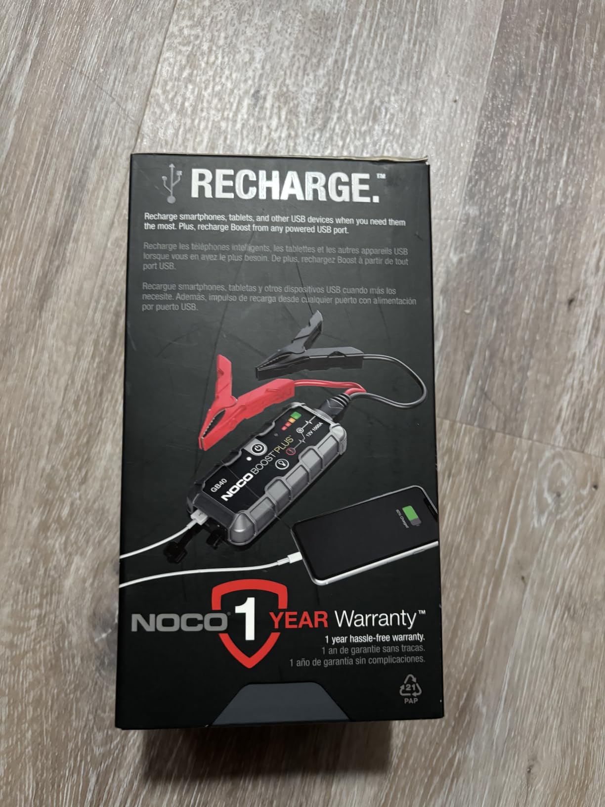 NOCO Boost GB40 12V 1000A UltraSafe Portable Lithium Jump Starter customer photo 1