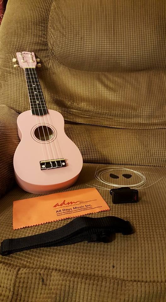 ADM Ukulele for Beginners Hawaiian Wood Ukelele Kit for Kids Adult Student Starter Professional Ukalelee Pack Bundle with Free Lessons Gig Bag Strap Nylon String Tuner (Brown, 21 Inch) customer photo 2