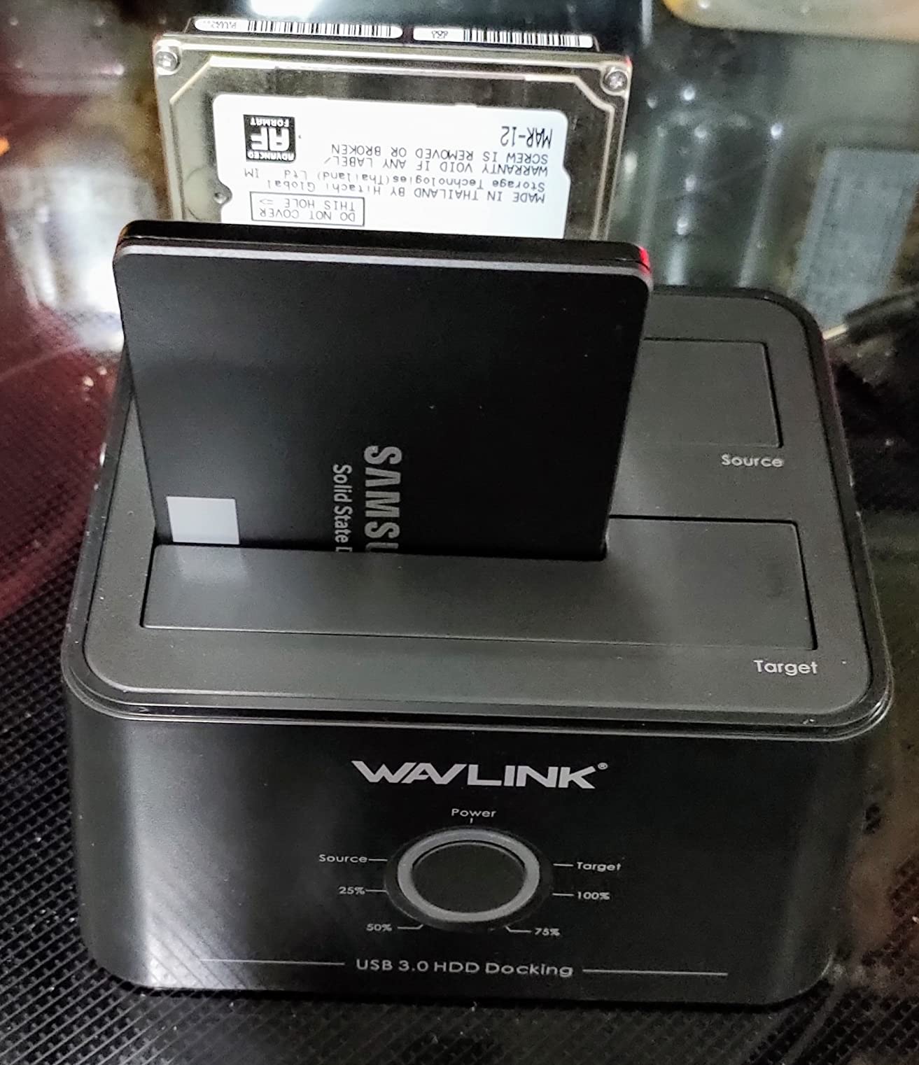 WAVLINK USB 3.0 and USB C to SATA Dual-Bay External Hard Drive Docking Station for 2.5/3.5 Inch HDD/SSD with UASP (6Gbps), Support Offline Clone/Duplicator Function [16TB X2] customer photo 1