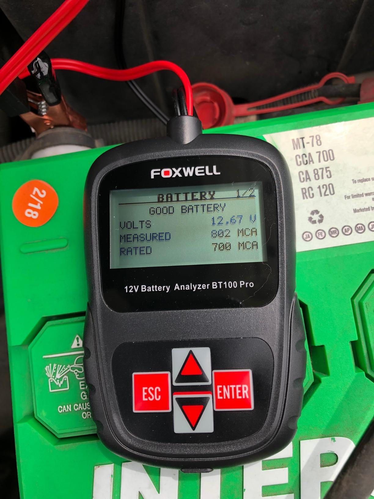 FOXWELL BT100 PRO Car Battery Tester, 12V, 100-1100 CCA Load Tester | Battery Health Tester, Save Last Test, 99.6% Accuracy, SOH/SOC/CCA, AGM/EFB/GEL/Flooded customer photo 2