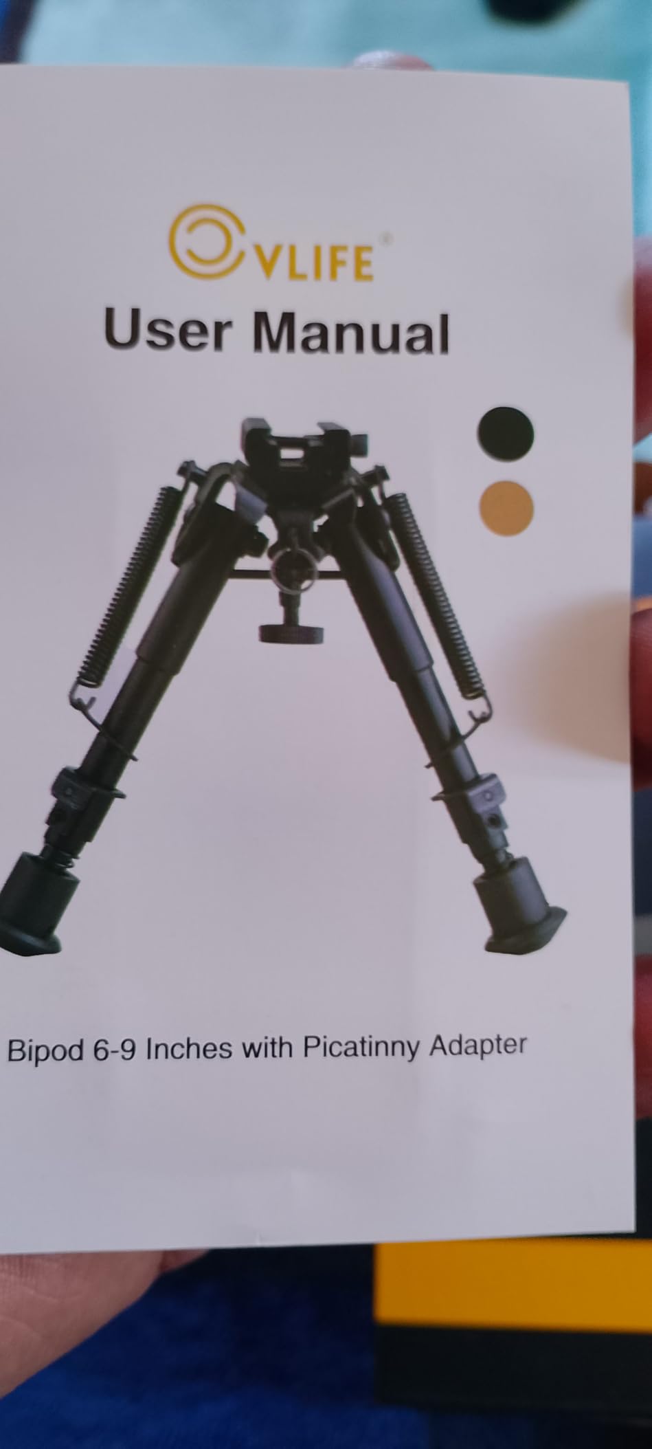 CVLIFE 6-9 Inches Bipod Adjustable Spring Return with Picatinny Adapter customer photo 2