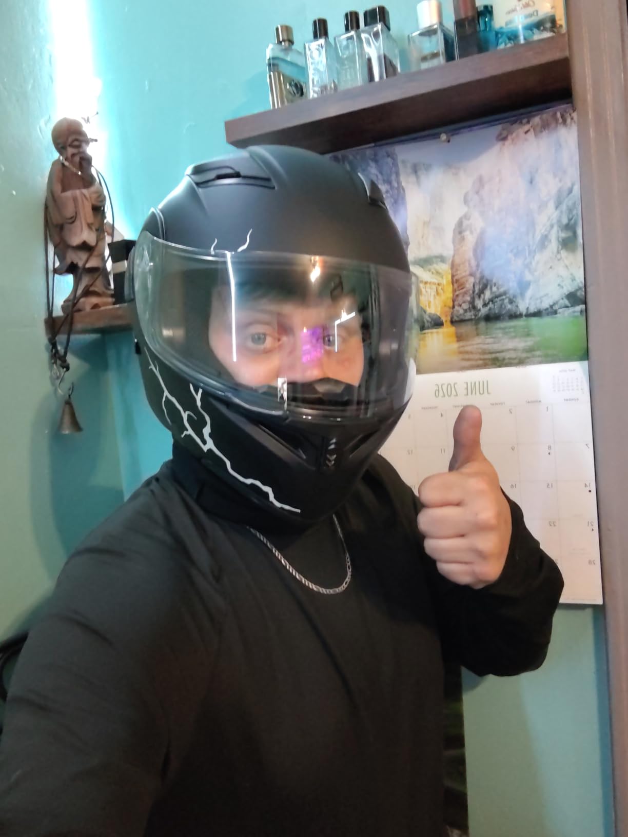 ILM Motorcycle Dual Visor Flip up Modular Full Face Helmet DOT Model 902/902L customer photo 1