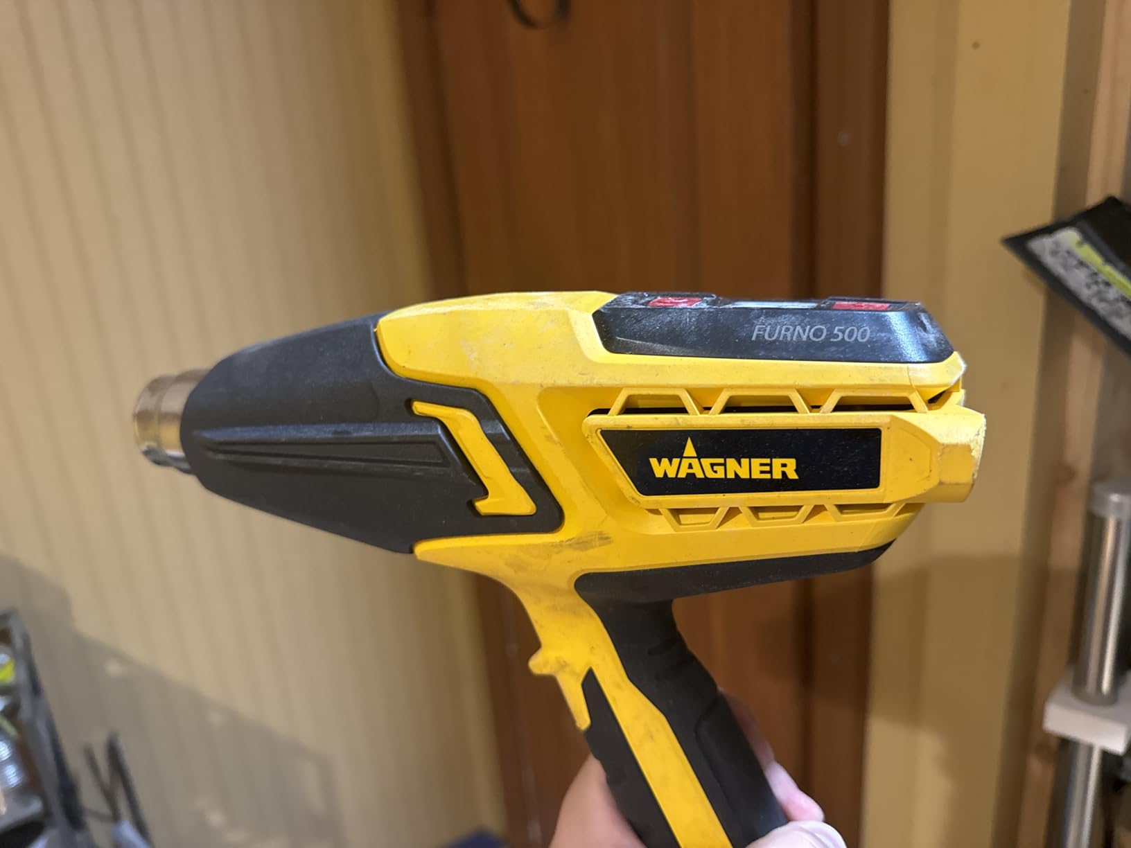 Wagner Spraytech 0503063 FURNO 500 Variable Temp Heat Gun, 2 Nozzles & 12 Temperature Settings Ranging 150°F-1200°F, Electric Heat Gun for Paint Removal, Bending PVC, Crafts and More customer photo 1