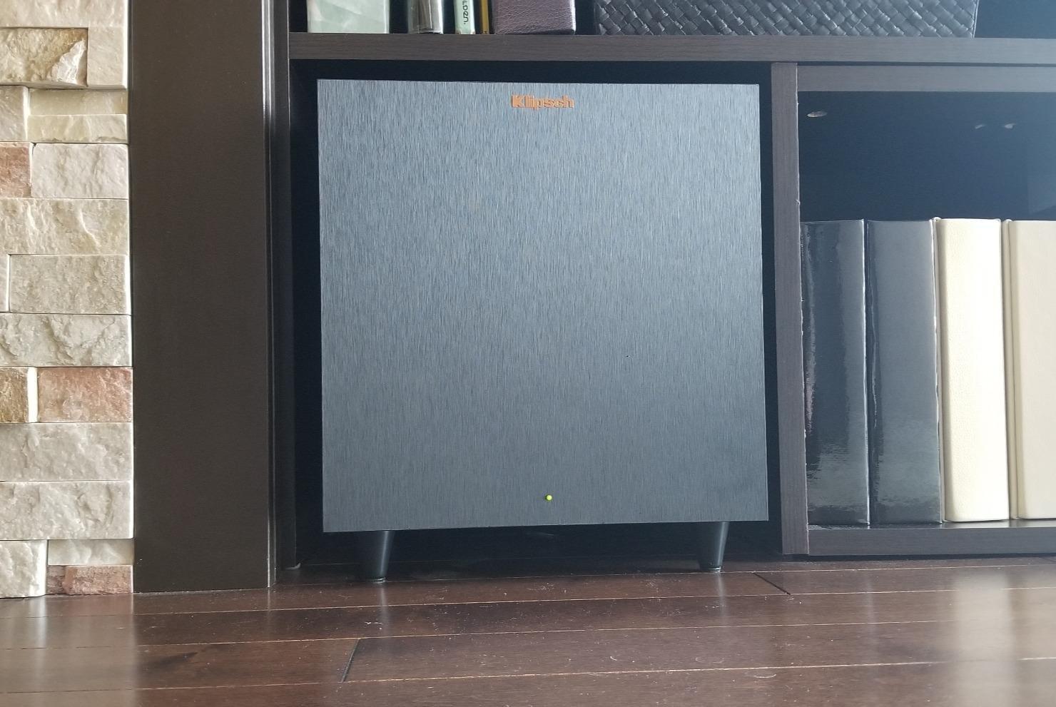 Klipsch Reference R-8SW Surround Subwoofer, 150 Watts Peak Power (Brushed Black Vinyl, 8-Inch) customer photo 1