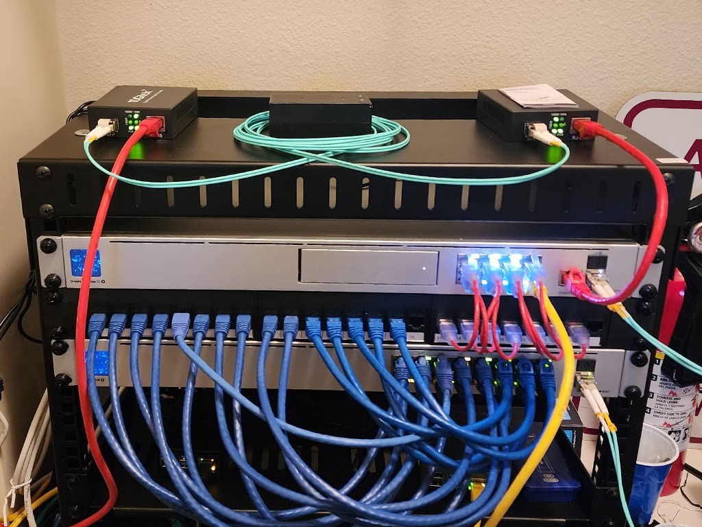 ipolex Gigabit Multi-Mode LC Fiber to Ethernet Media Converter with SFP SX Module, 1.25G Fiber to Copper RJ45, 1000Base-SX to 10/100/1000Base-TX, MMF, Transmission up to 550 meters/1804 ft customer photo 1