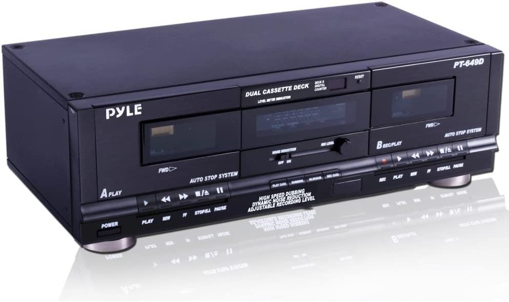 Pyle Home Dual Cassette Deck | Music Recording Device with RCA Cables | Removable Rack Mounting Hardware | CrO2 Tape Selector | Built-in 3 Digit Tape Counter - 110V/220V customer photo 1