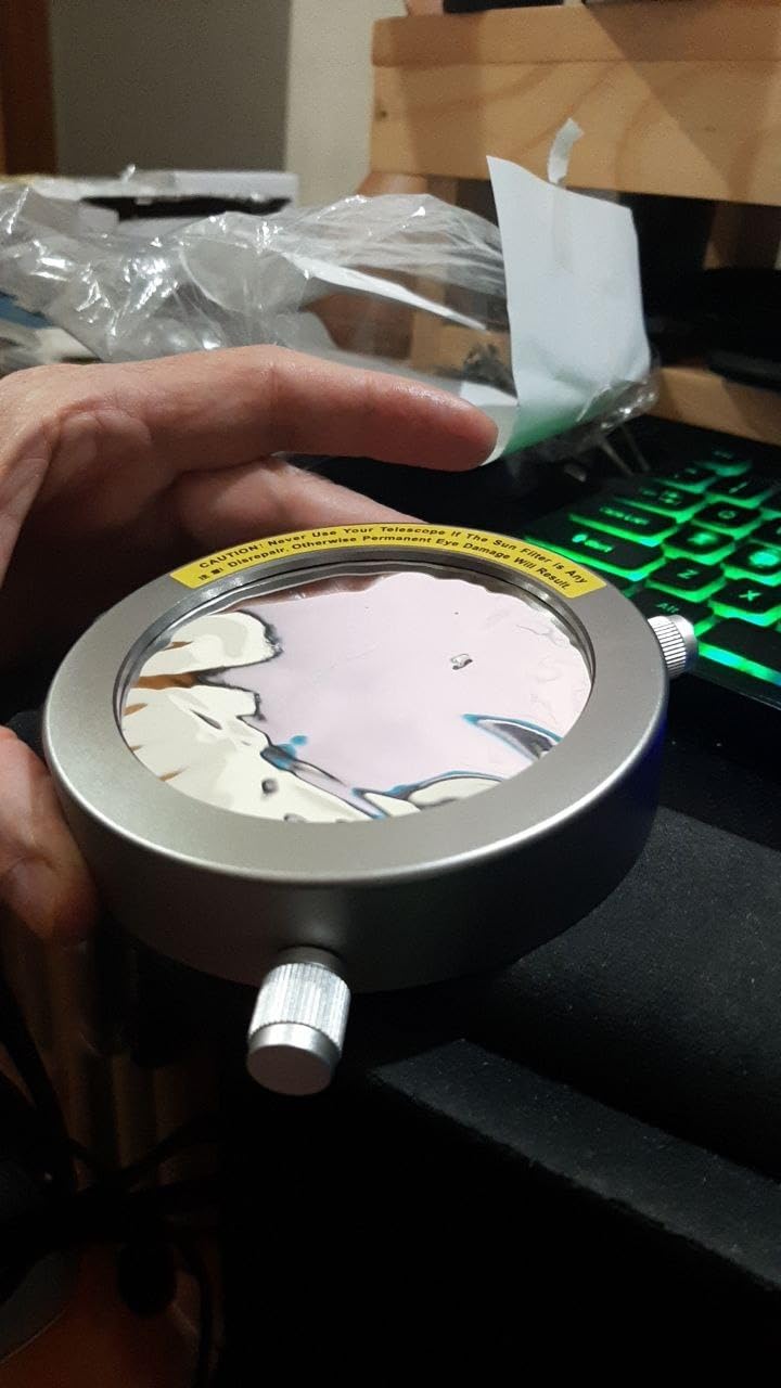 Astromania Deluxe Filter 100mm Adjustable Metal Cap for Telescope Tubes with Outer Diameter from 70mm to 92mm Aperture 75mm customer photo 2